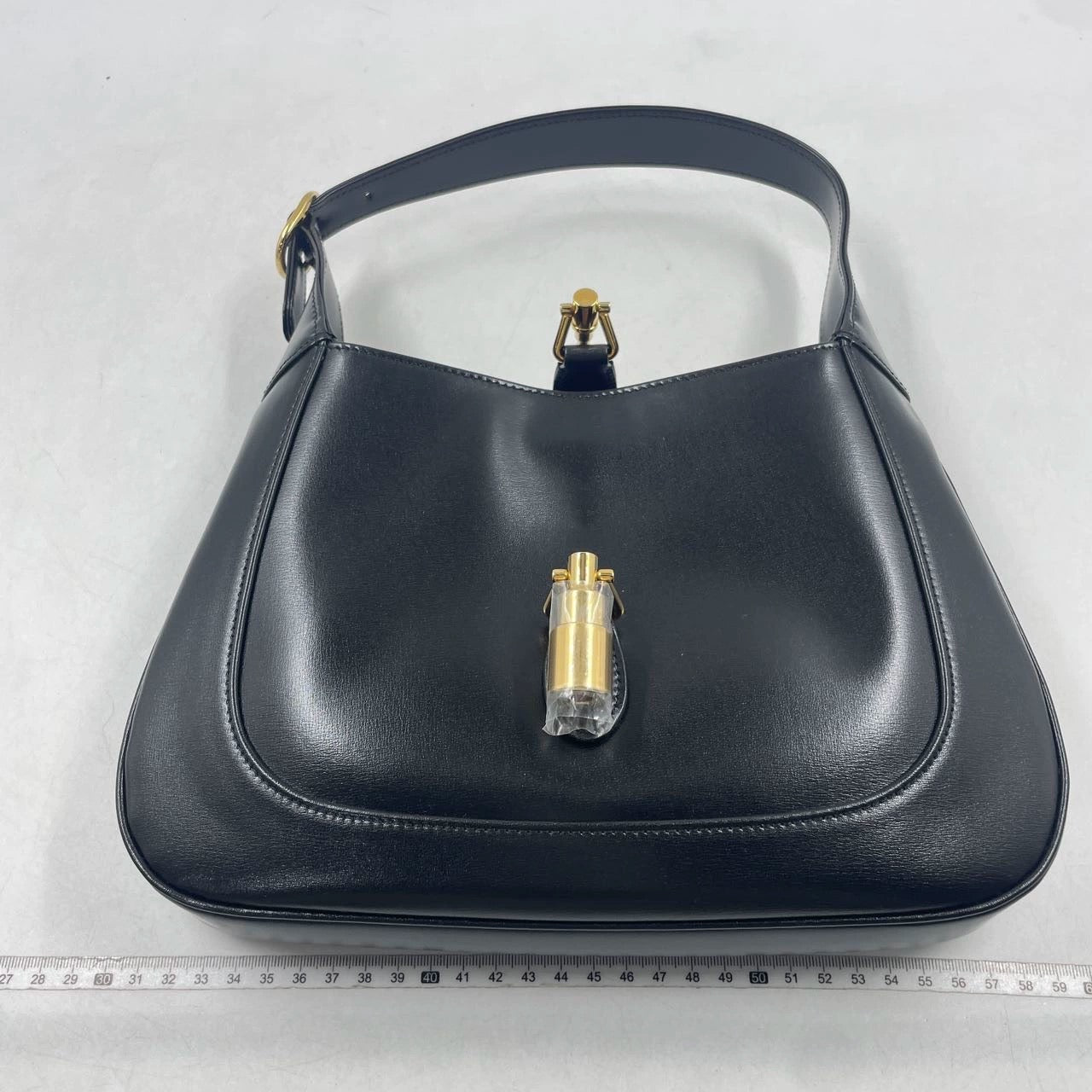 Gucci Jackie Bag With Adjustable Strap Giftable Leather Black Travel Bag