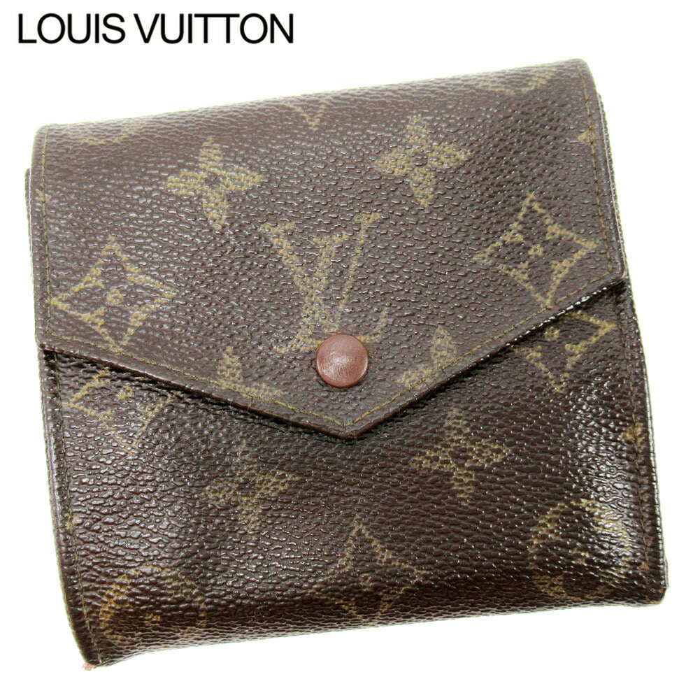 Louis Vuitton Bifold M61660 Portonebi old Brown Wallet Case C3581