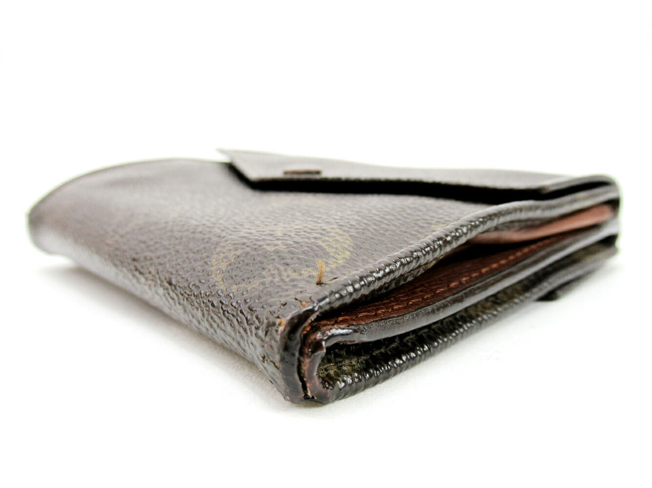 Louis Vuitton Bifold M61660 Portonebi old Brown Wallet Case C3581