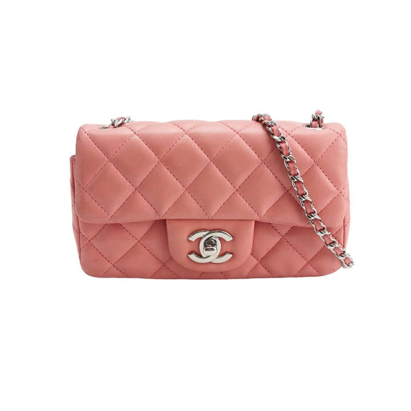 Chanel Classic Flap Rectangular Lambskin Pink Mini Bag