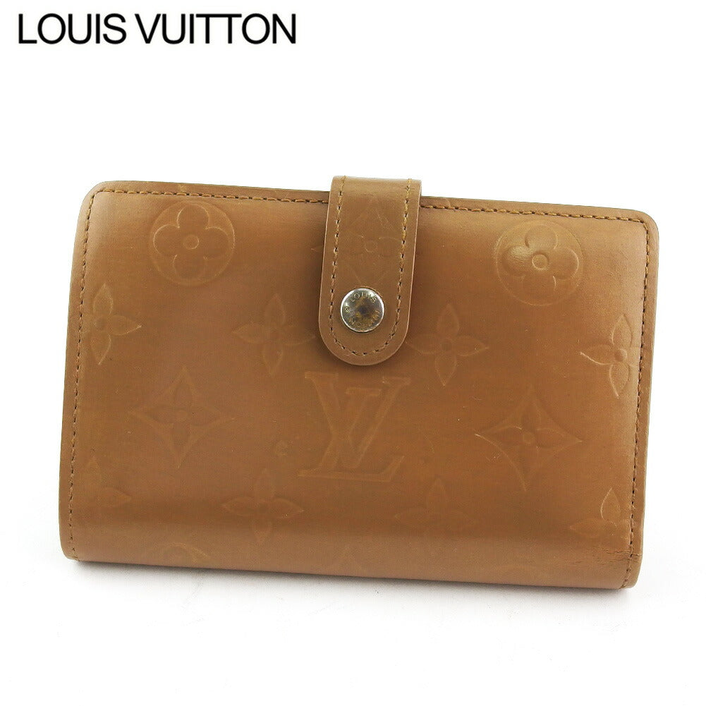 Louis Vuitton Bifold M65157 Portonevie Vienova Brown Silver Wallet Case