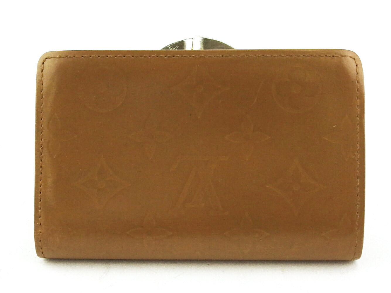 Louis Vuitton Bifold M65157 Portonevie Vienova Brown Silver Wallet Case