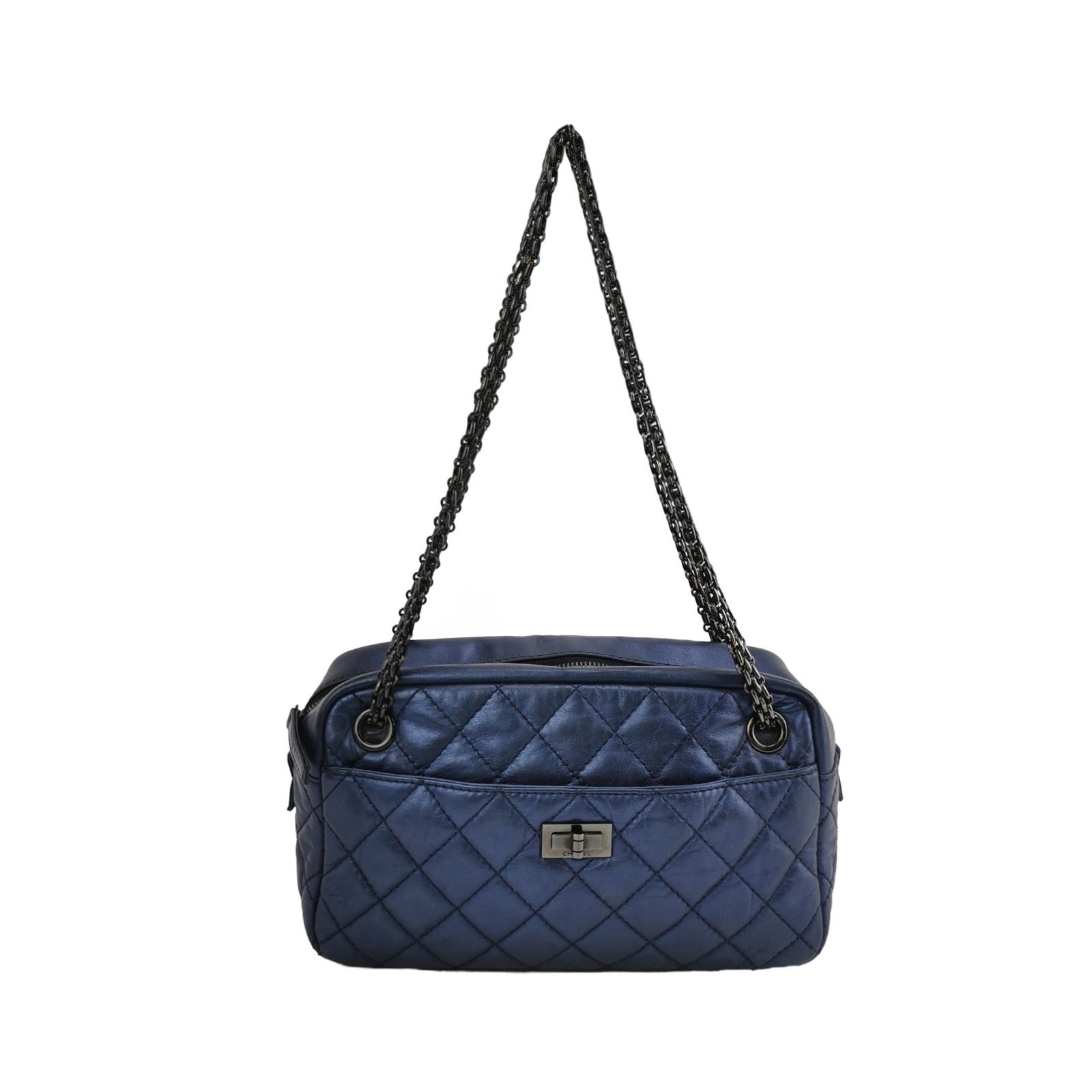 Chanel 5 Mademoiselle Camera Blue Small Handbag