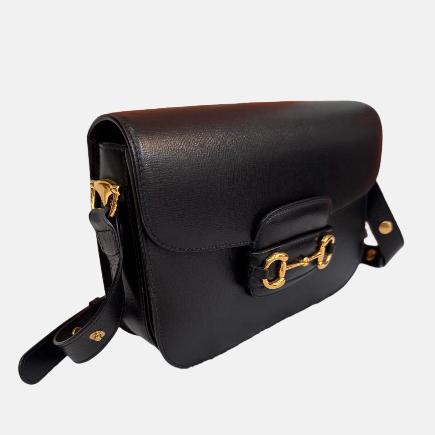 Gucci Horsebit Leather Black Small Travel Bag