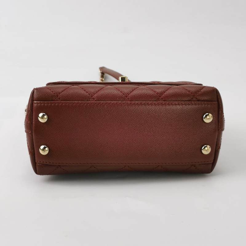 Chanel Coco Handle Burgundy Caviar Leather Crossbody Bag