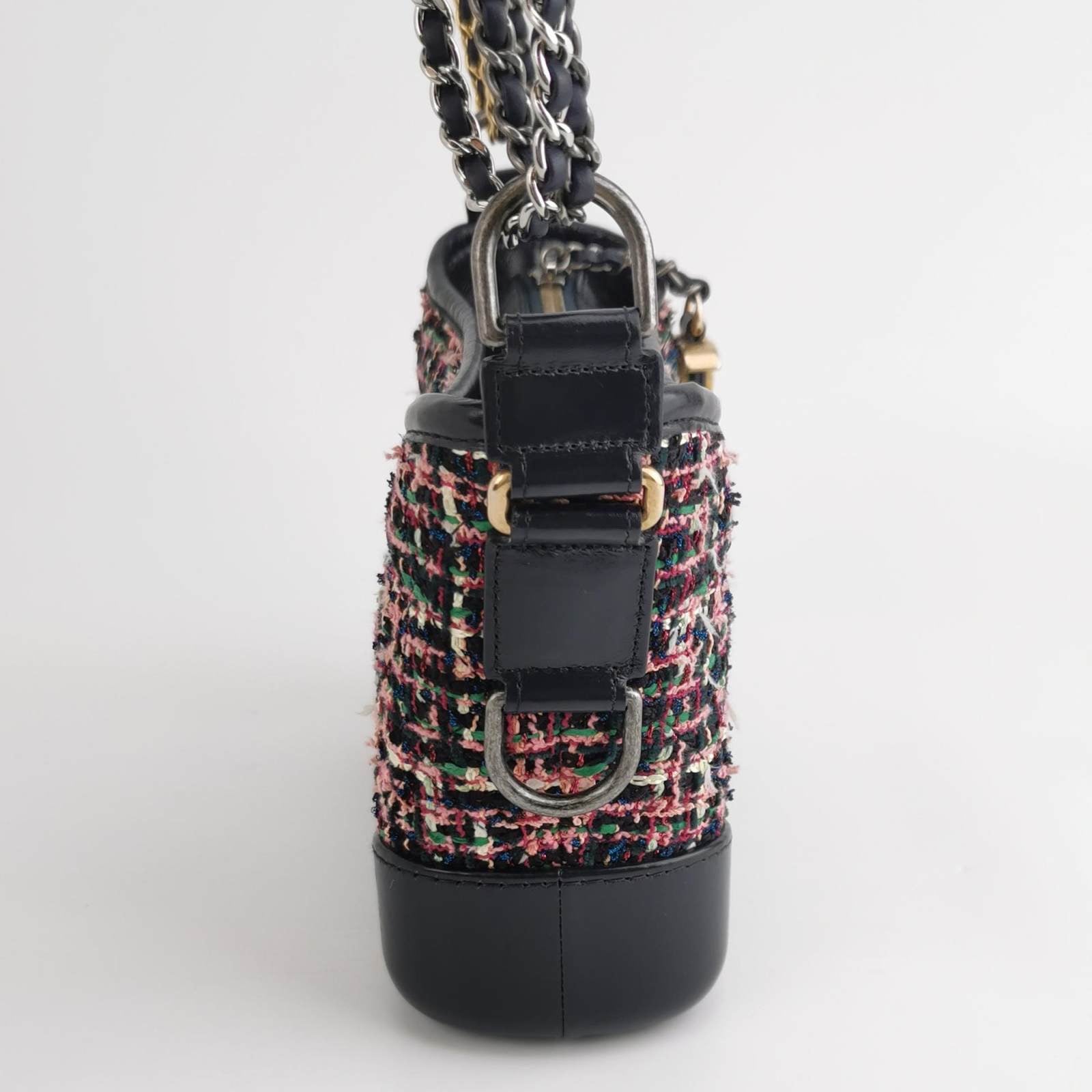 Chanel Gabrielle Hobo Tweed Calfskin Small Shoulder Bag