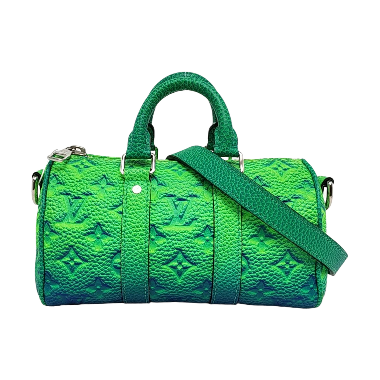 Louis Vuitton Keepall Nano Virgil Abloh Taurillon Leather Illusion Blue Travel Bag