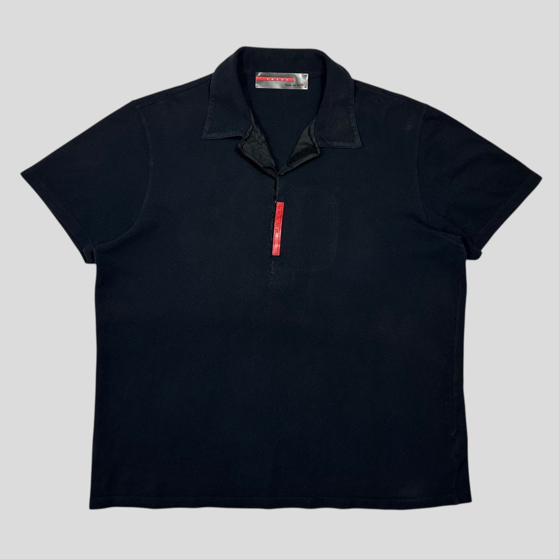 Prada Handbag Sport Vertical Stash Pocket Polo Shirt - Logo