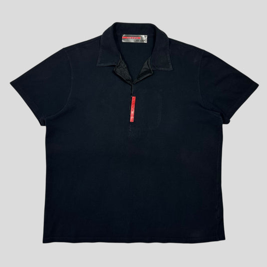 Prada Handbag Sport Vertical Stash Pocket Polo Shirt - Logo