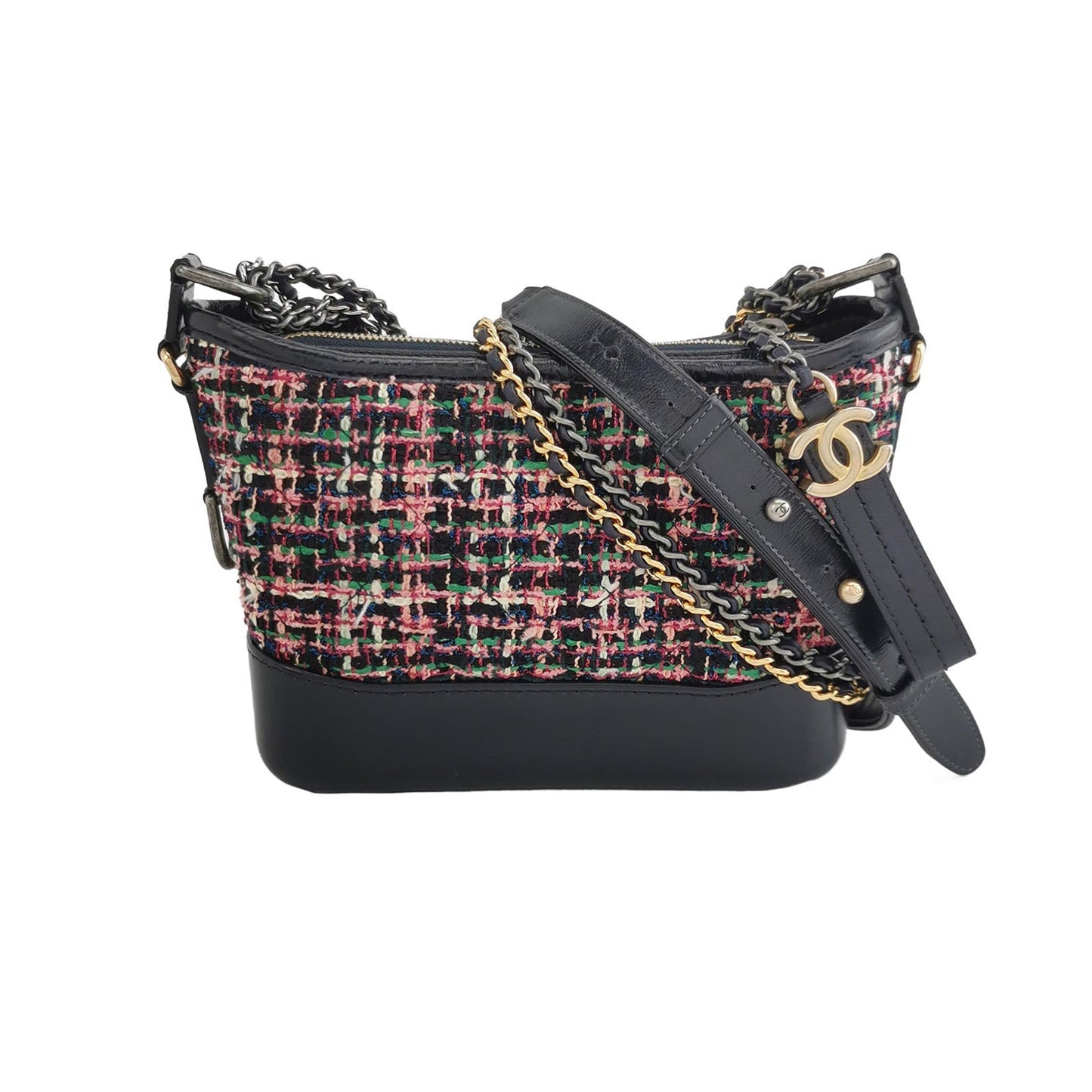 Chanel Gabrielle Hobo Tweed Calfskin Small Shoulder Bag