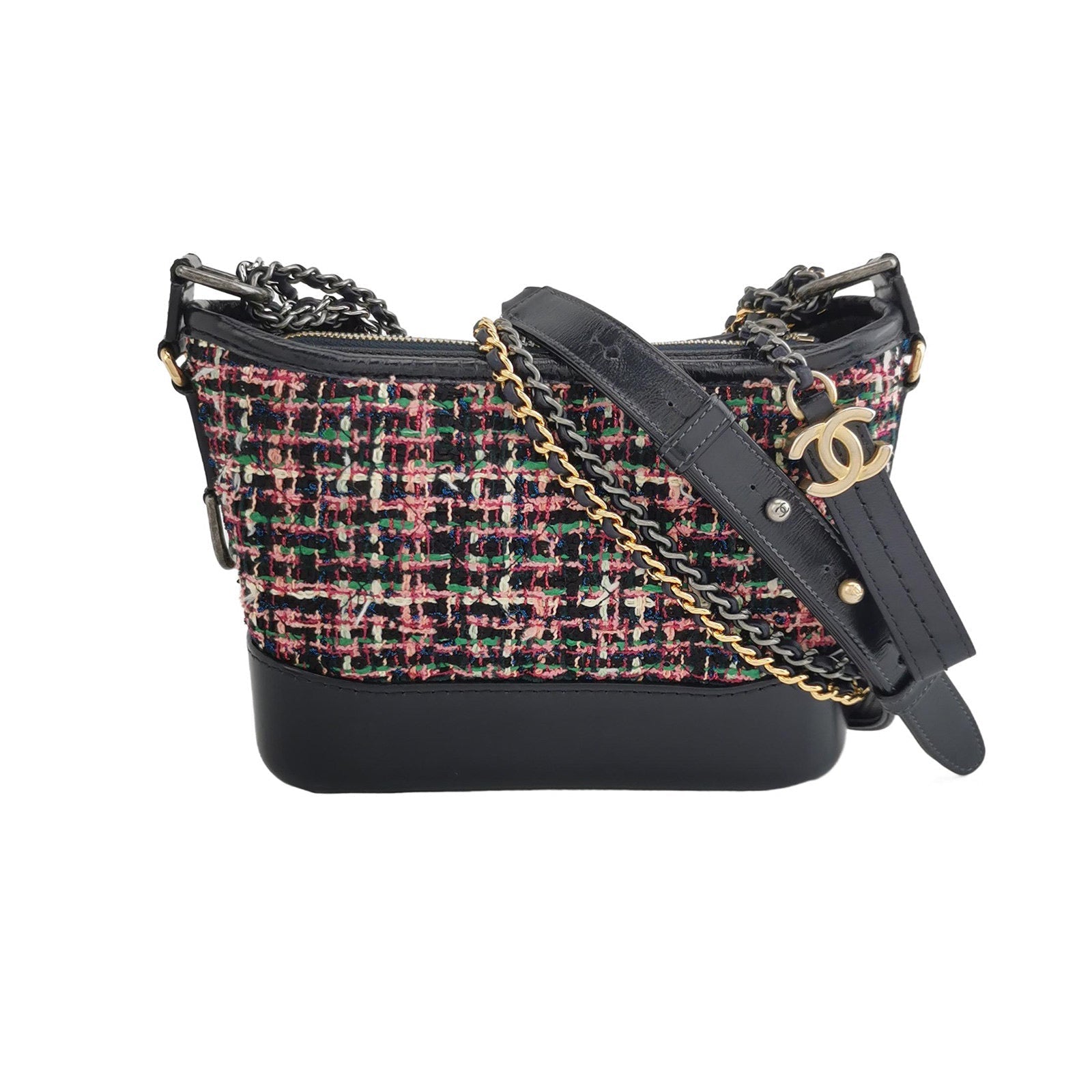 Chanel Gabrielle Hobo Tweed Calfskin Small Shoulder Bag
