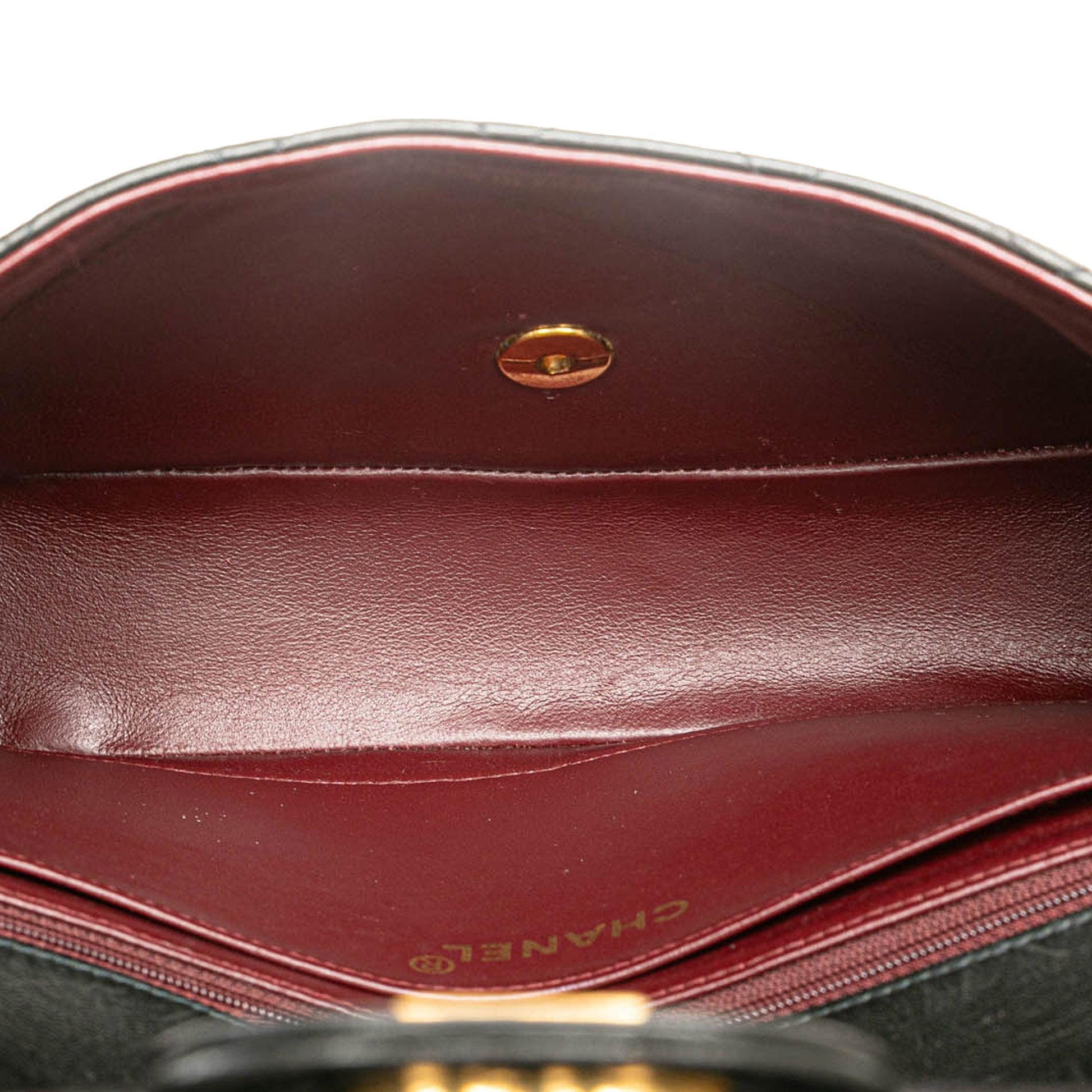 Black Chanel Medium Classic Lambskin Kelly Flap Bag
