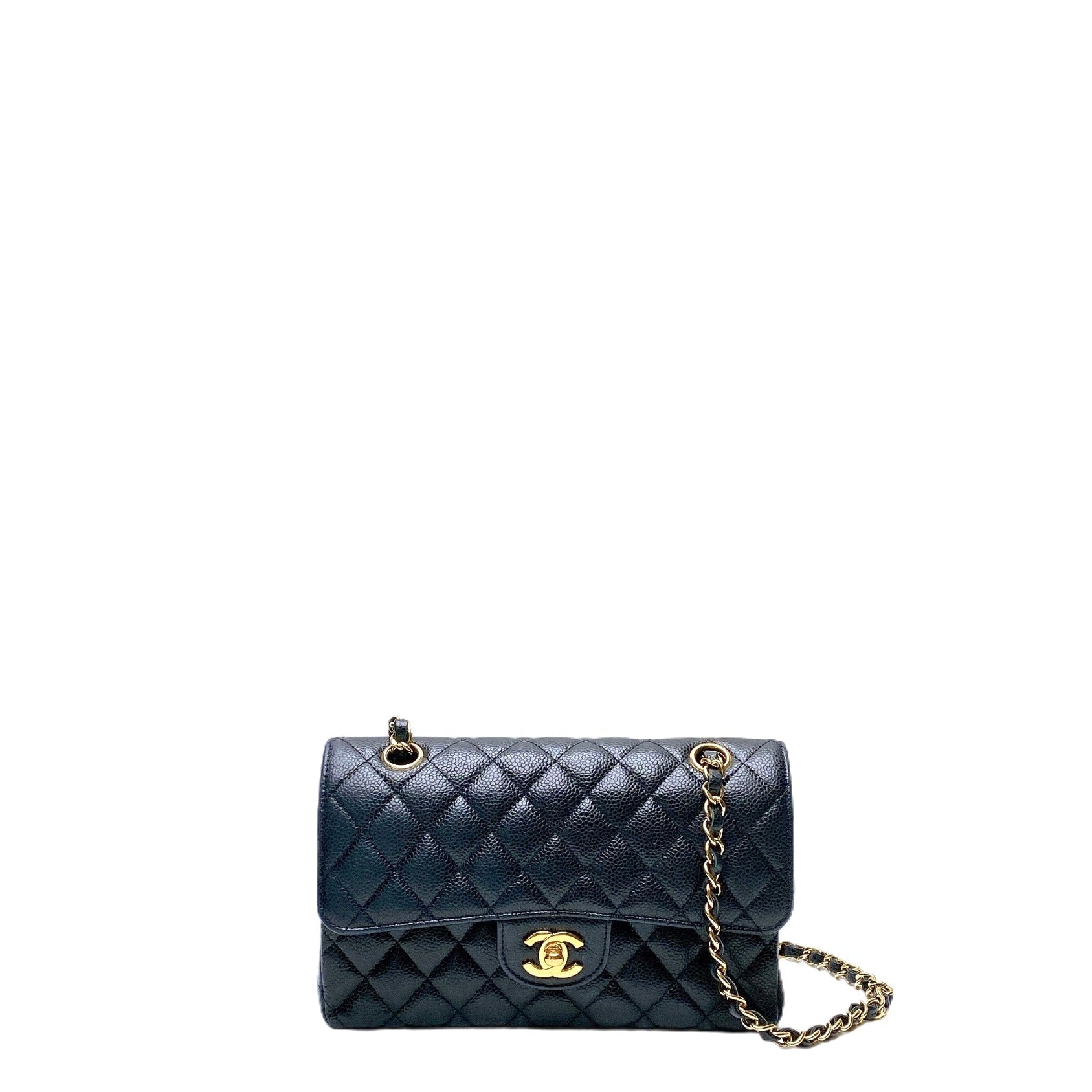 Chanel Cf Small Caviar in Ghw Handbag