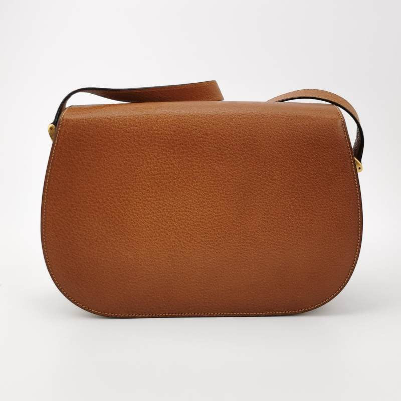 Gucci Bamboo Camel Leather Medium Crossbody Bag