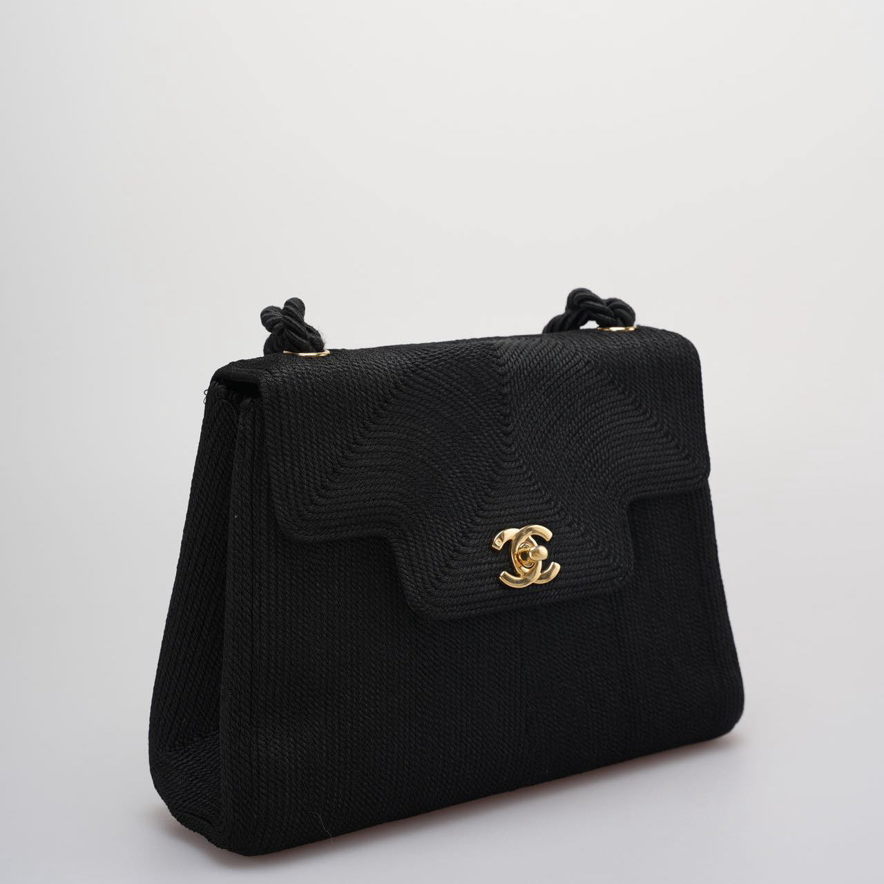 Chanel   Silk Rope Mini Kelly Flap Bag 24K Gold Hardware 1997 Woven
