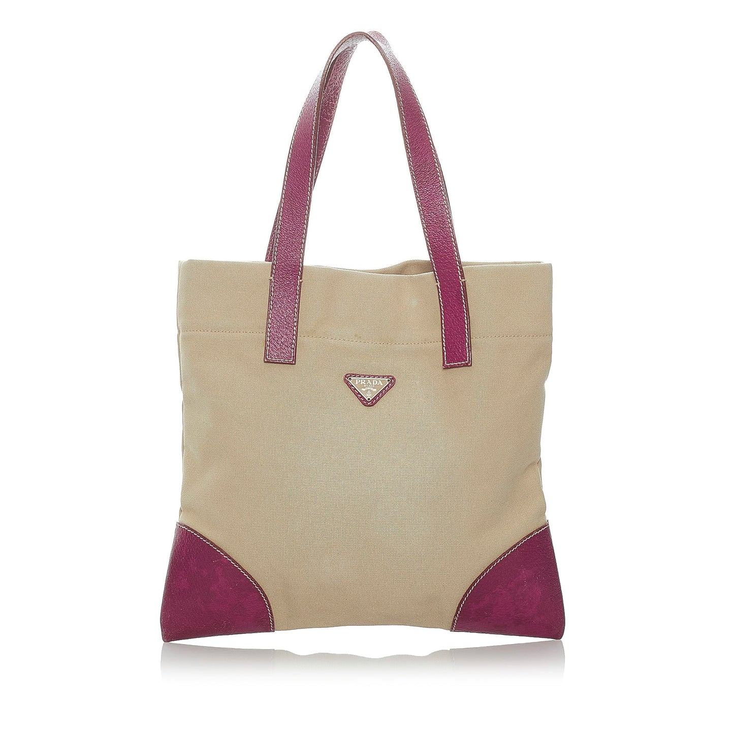 Prada Tote Bag Canvas Beige