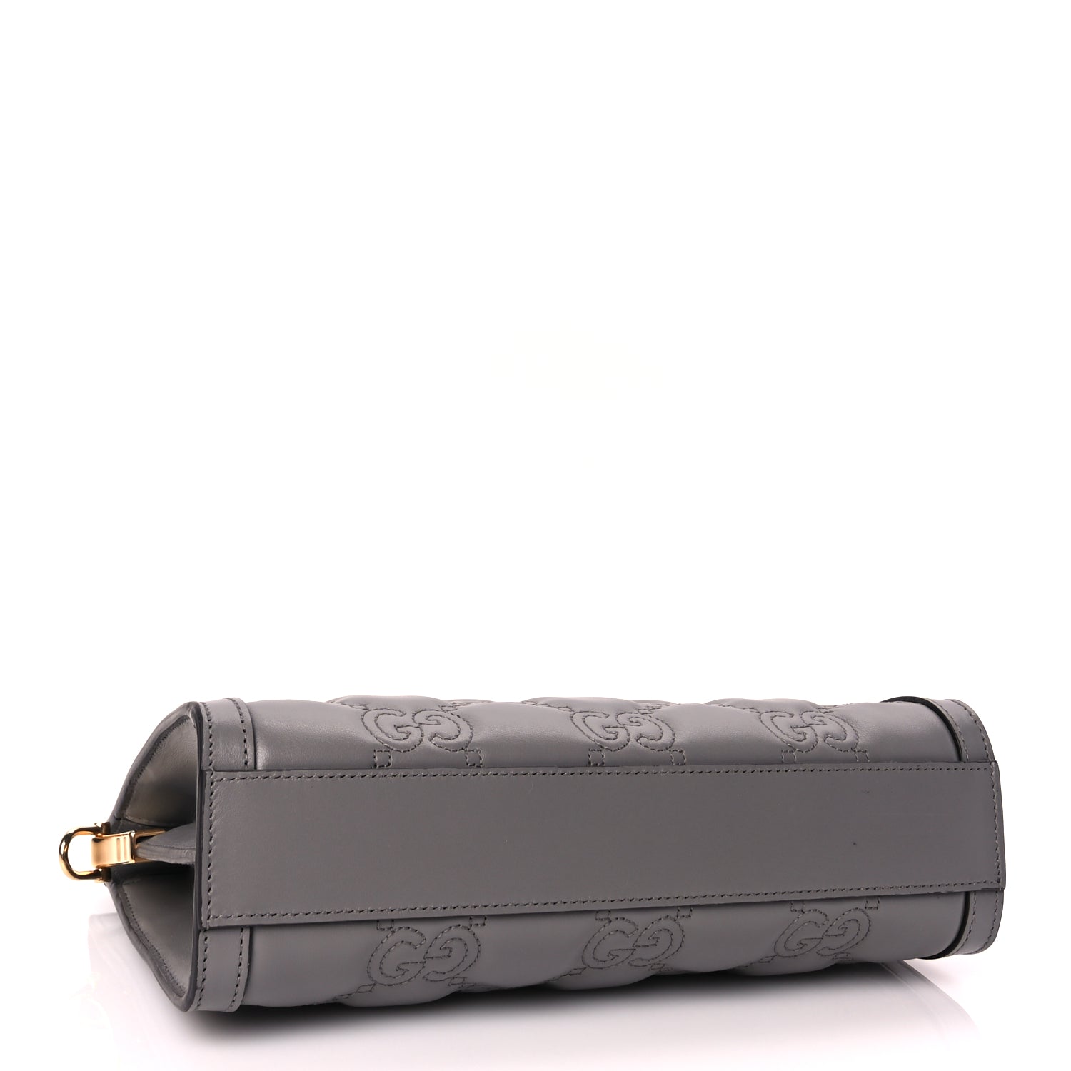 Gucci Calfskin GG Matelasse Small Slim Chain Shoulder Bag Dusty Grey