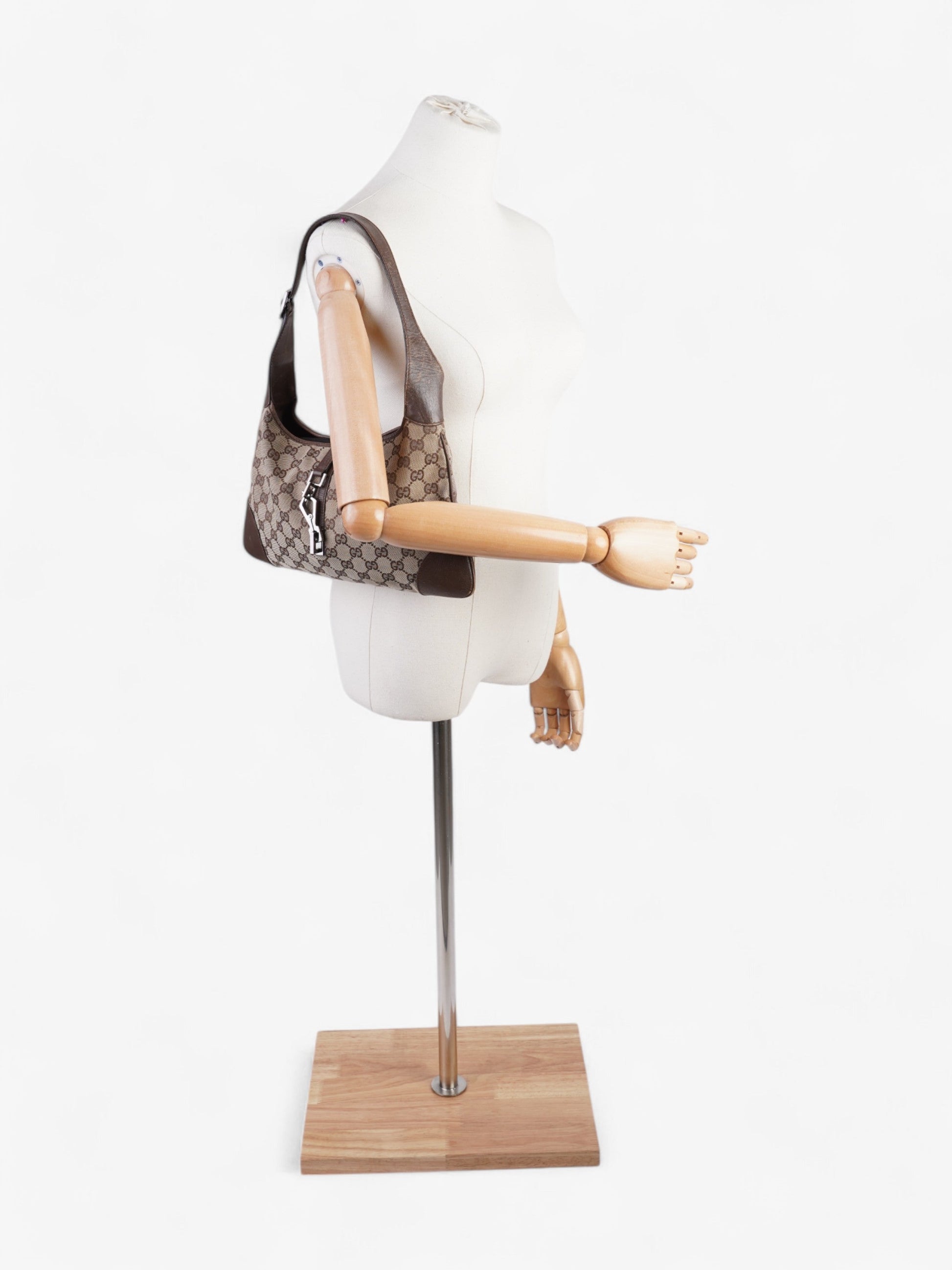 Gucci Jackie Supreme Shoulder Bag Canvas Brown