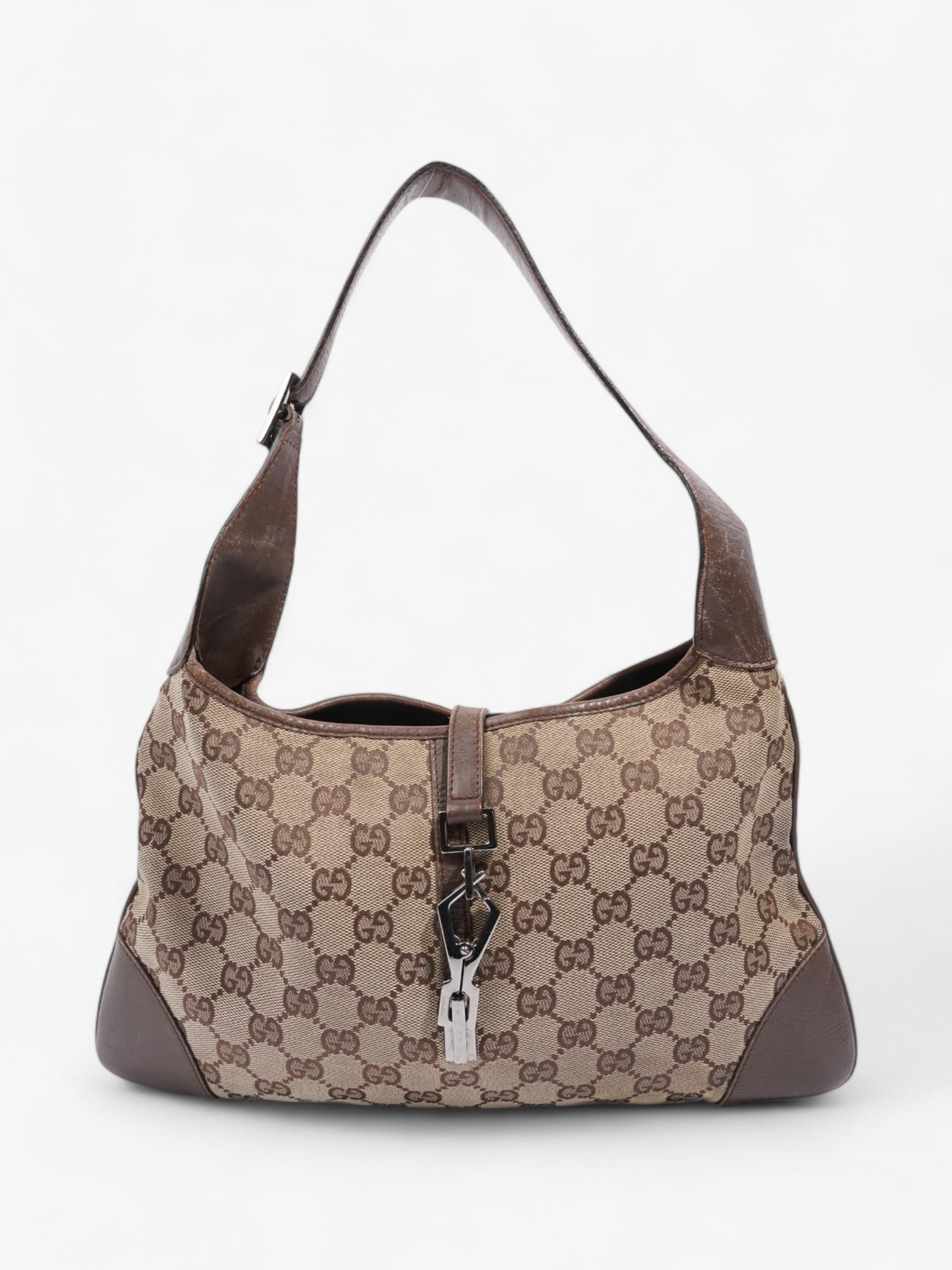 Gucci Jackie Supreme Shoulder Bag Canvas Brown