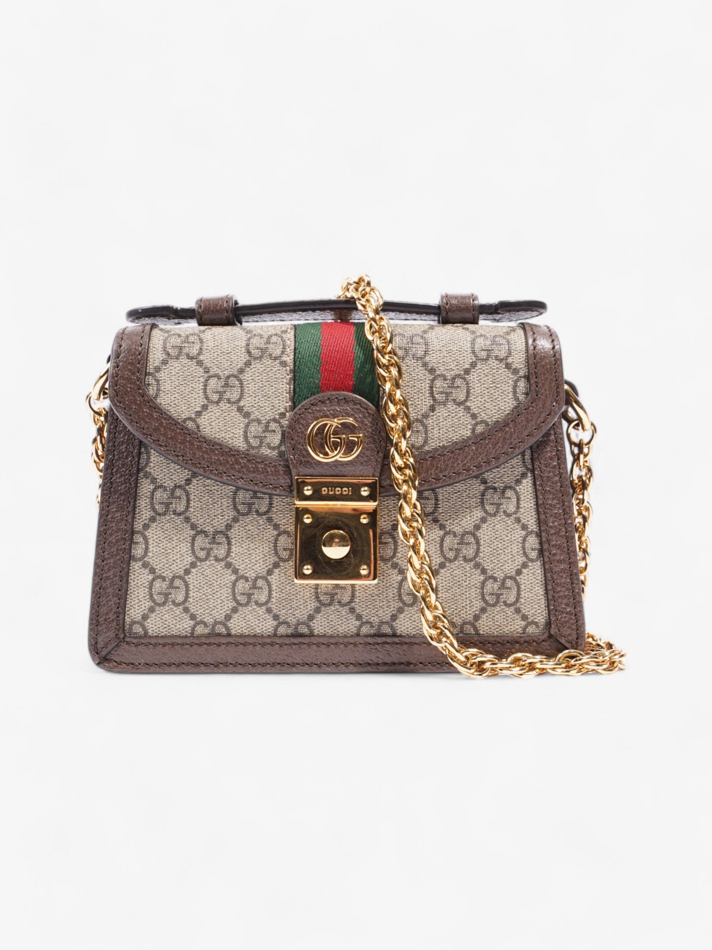 Gucci Ophidia Supreme Crossbody Bag Canvas Brown