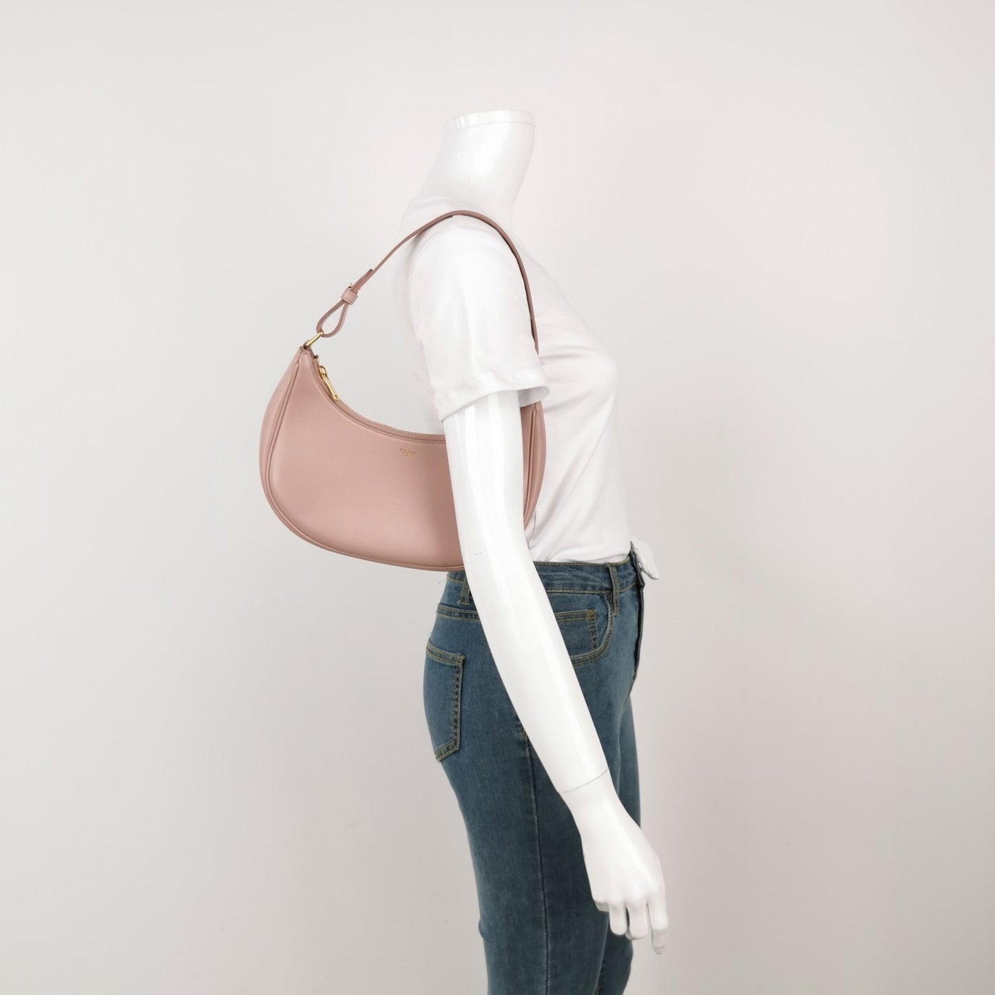 Celine Ava Hobo Pastel Shoulder Bag Leather Pink