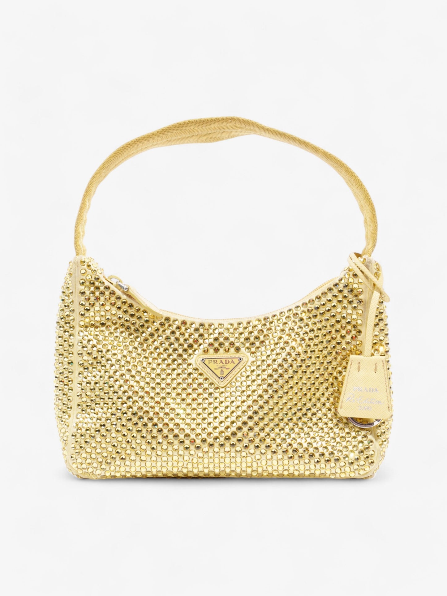 Prada Hobo Re Edition Silk Yellow Hobo Bag