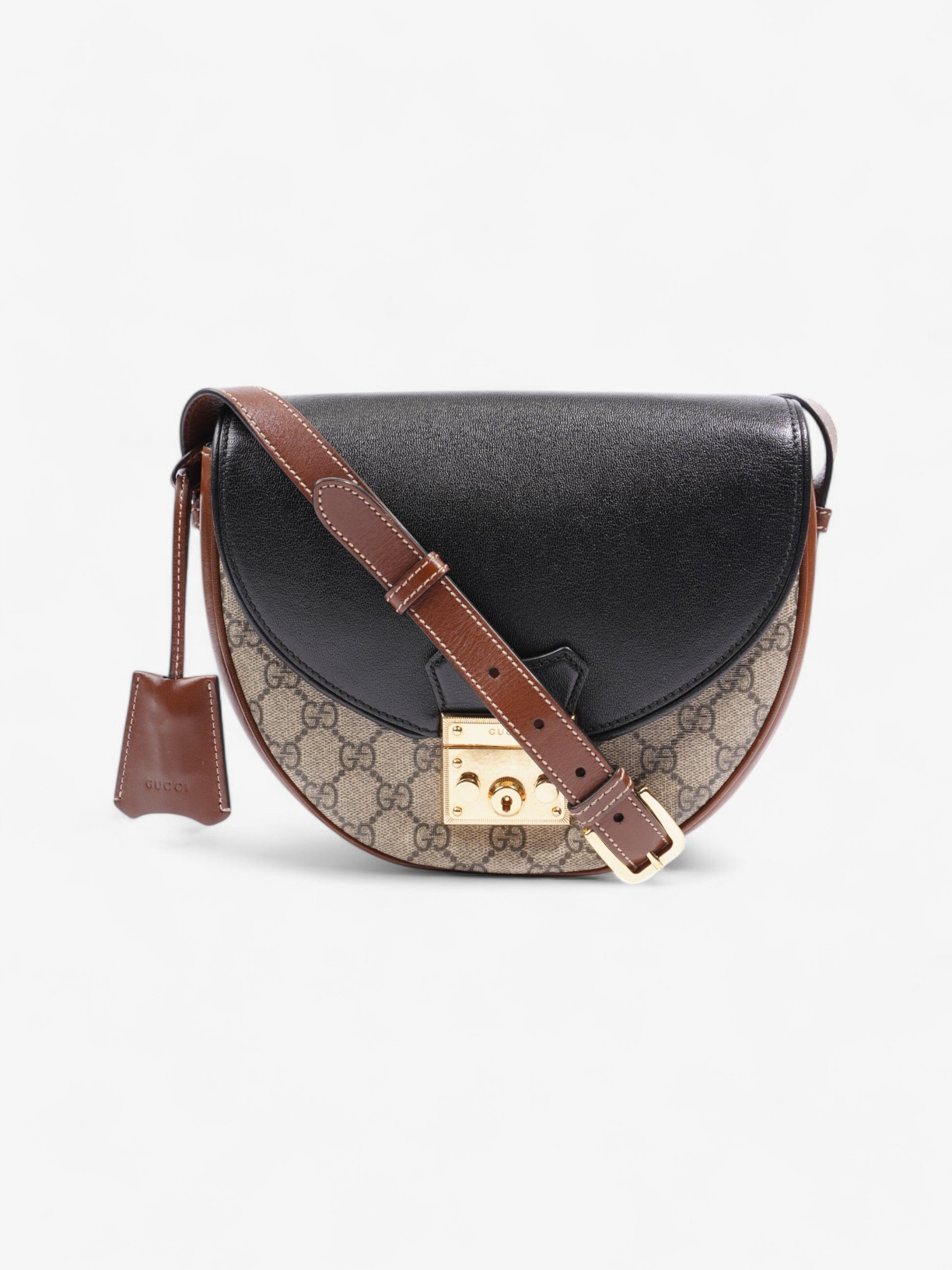 Gucci Padlock Shoulder Bag Supreme Coated Canvas Black