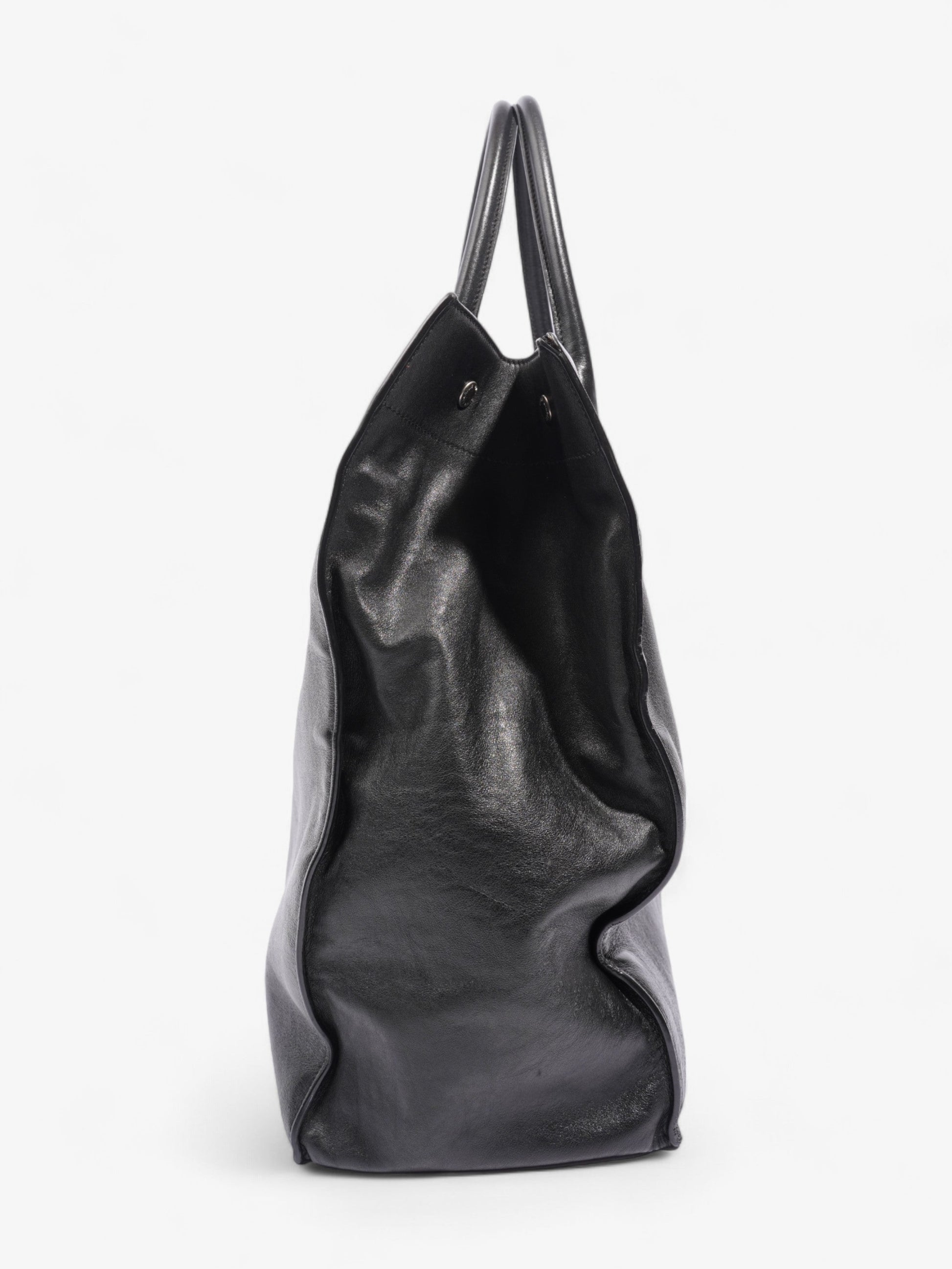 YSL Saint Laurent Rive Gauche Tote Bag Leather Black Small