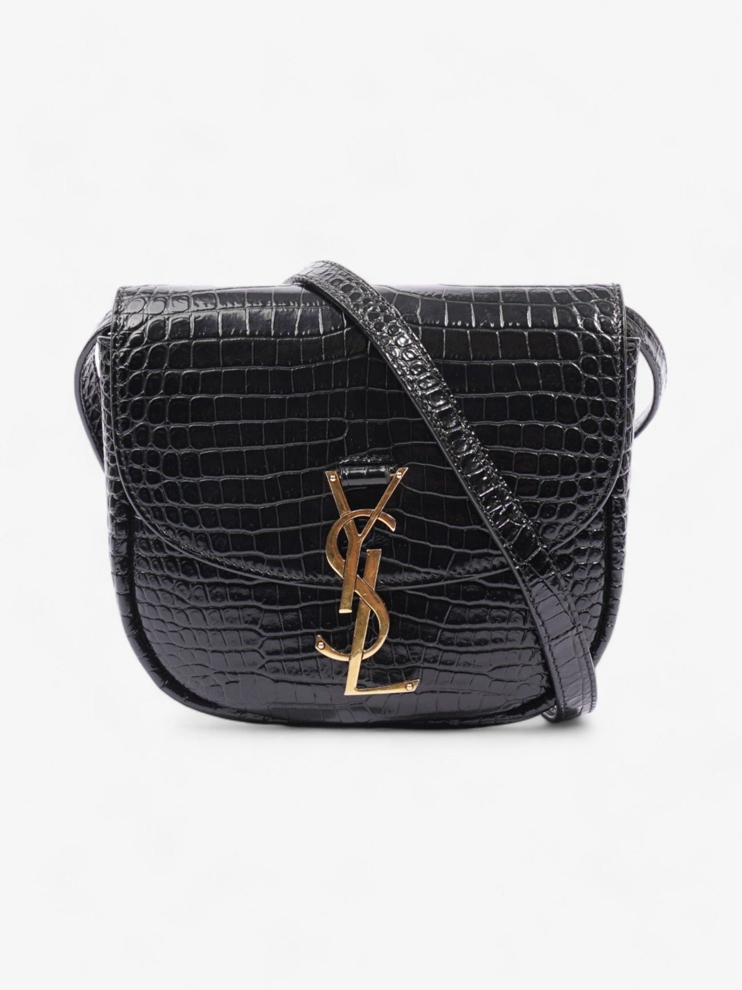YSL Saint Laurent Kaia Shoulder Bag Leather Black Small