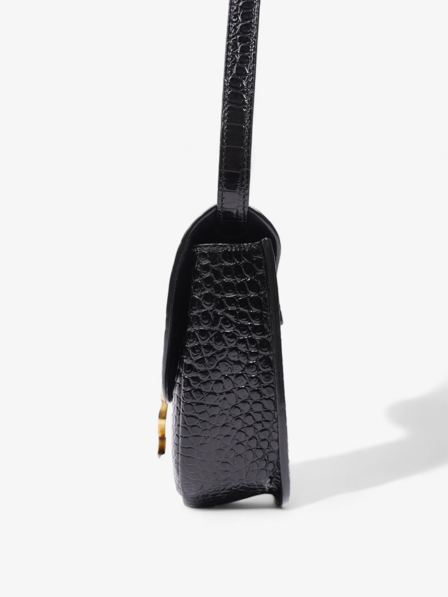 YSL Saint Laurent Kaia Shoulder Bag Leather Black Small