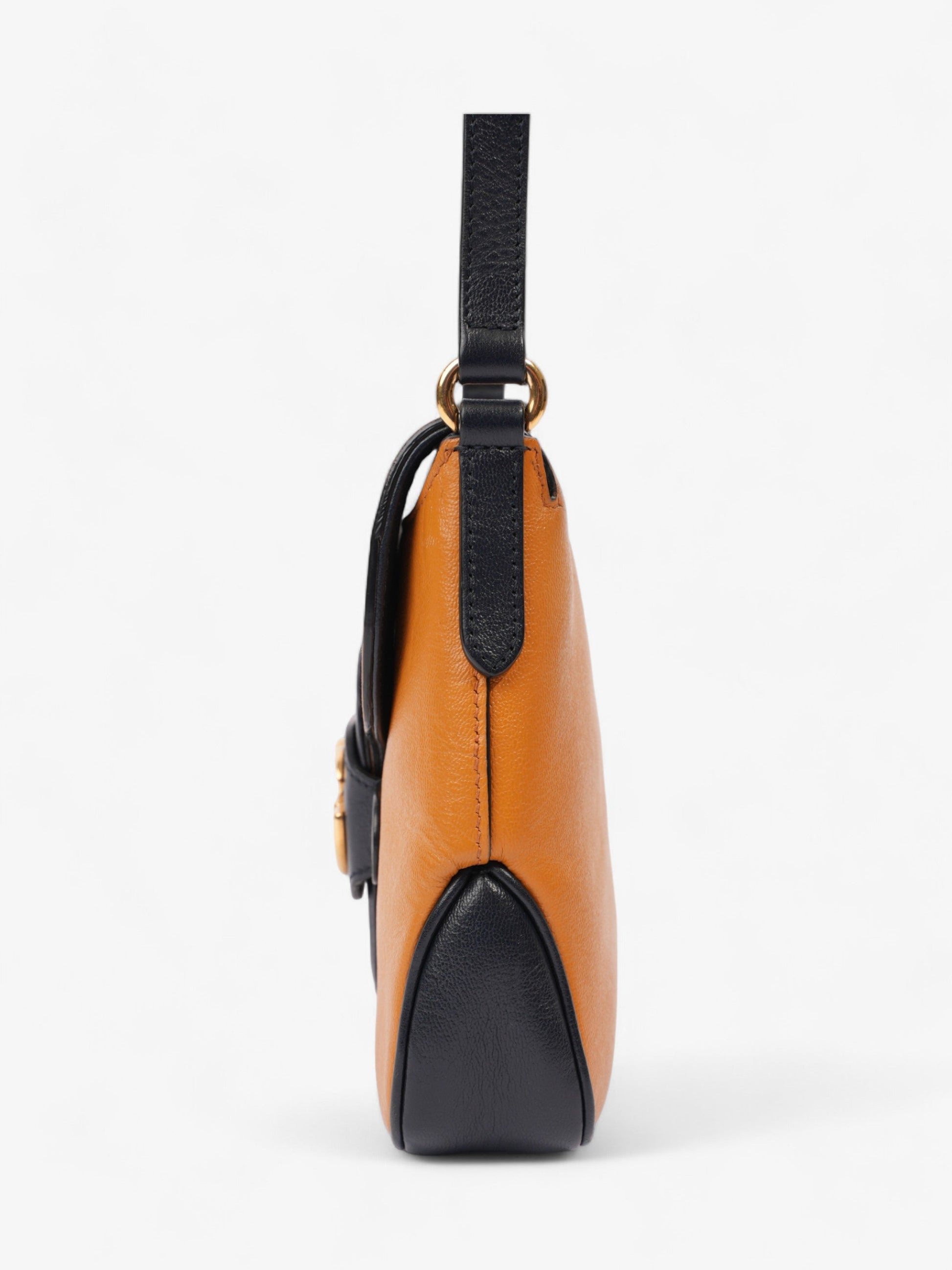 Gucci Messenger Bag With Double Navy Burnt Orange Leather Blue Crossbody Bag