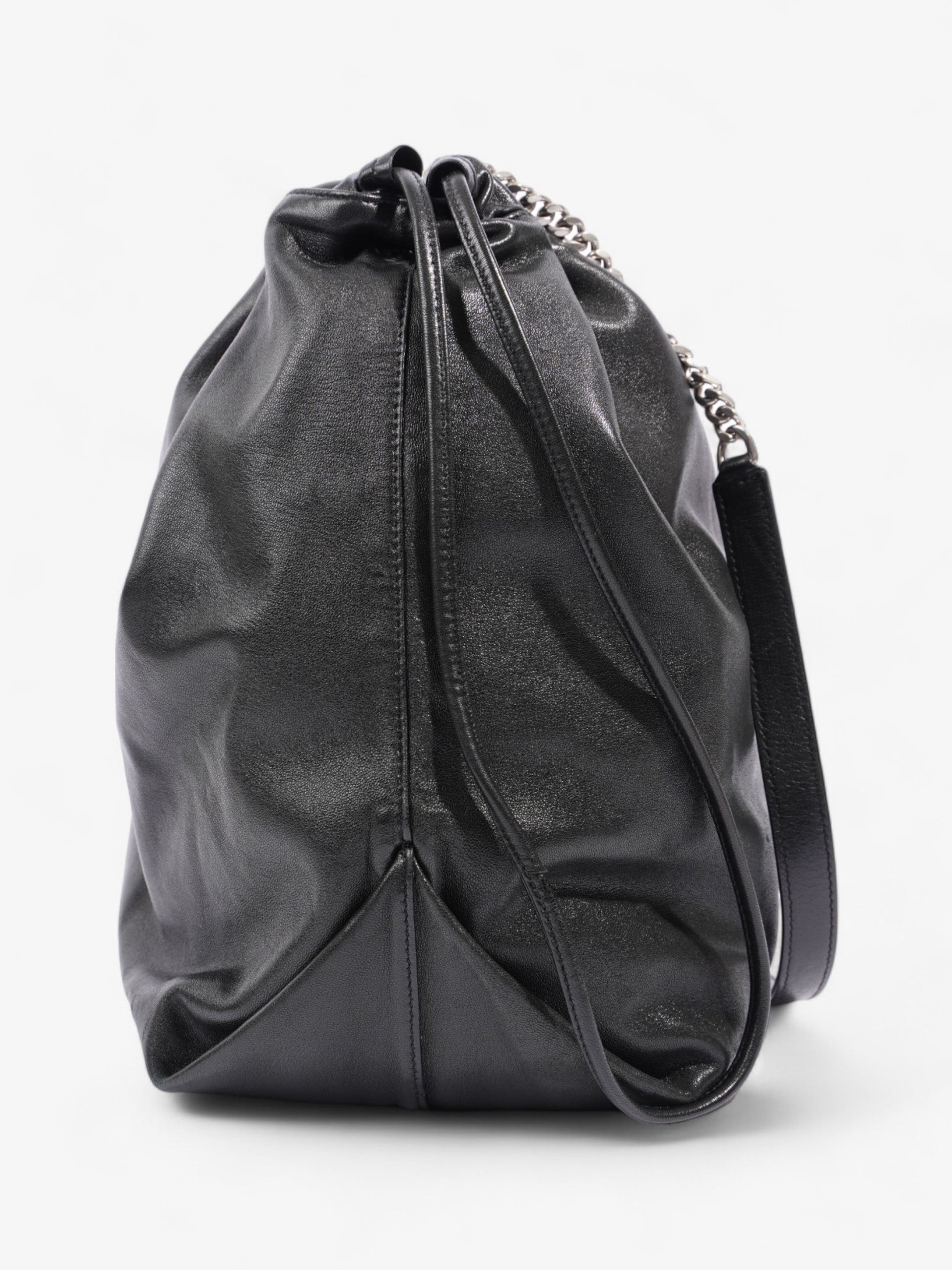 YSL Saint Laurent Sac Pouch Shoulder Bag Leather Black