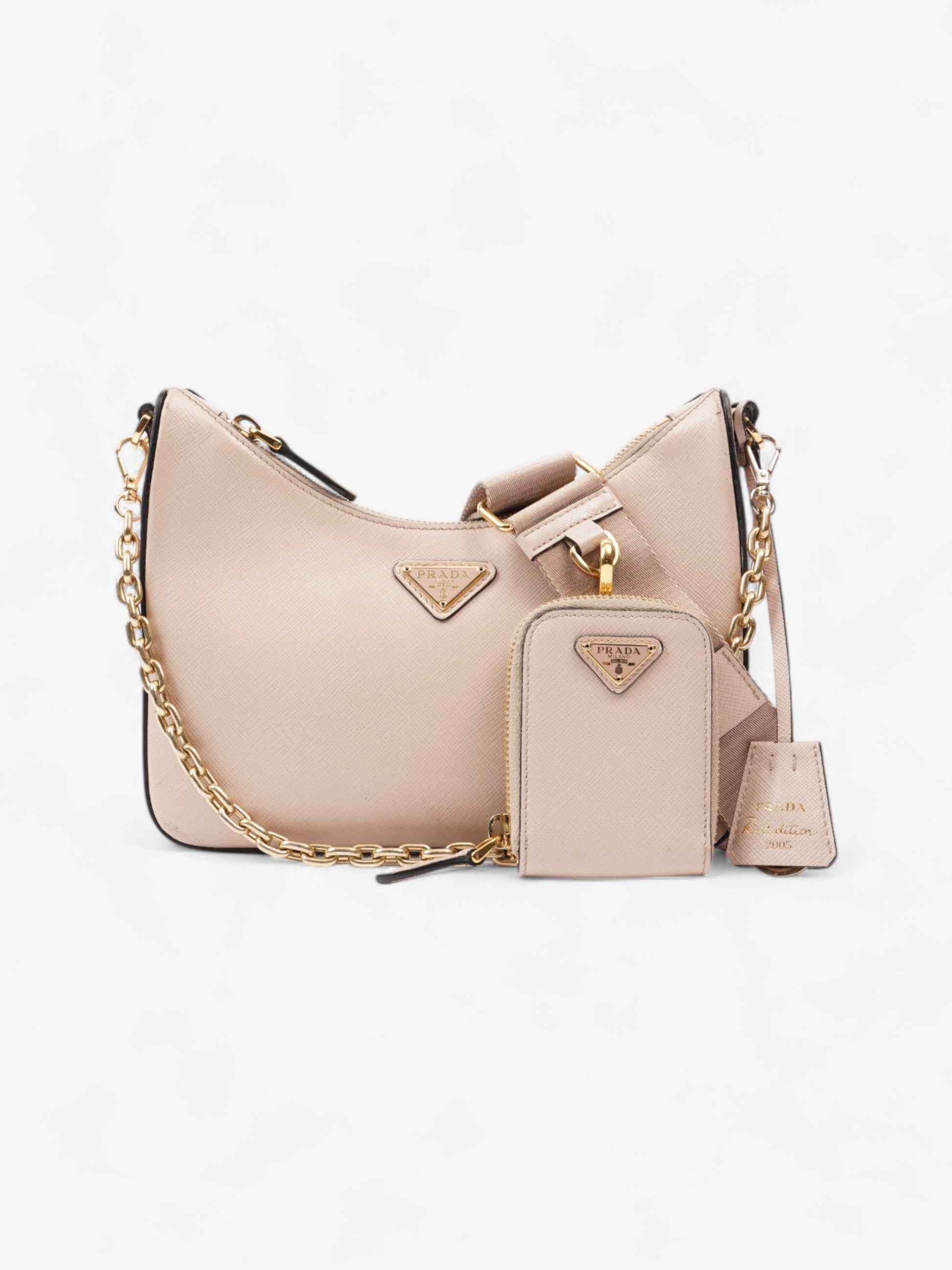 Prada Re Edition Nude Crossbody Bag Leather Saffiano