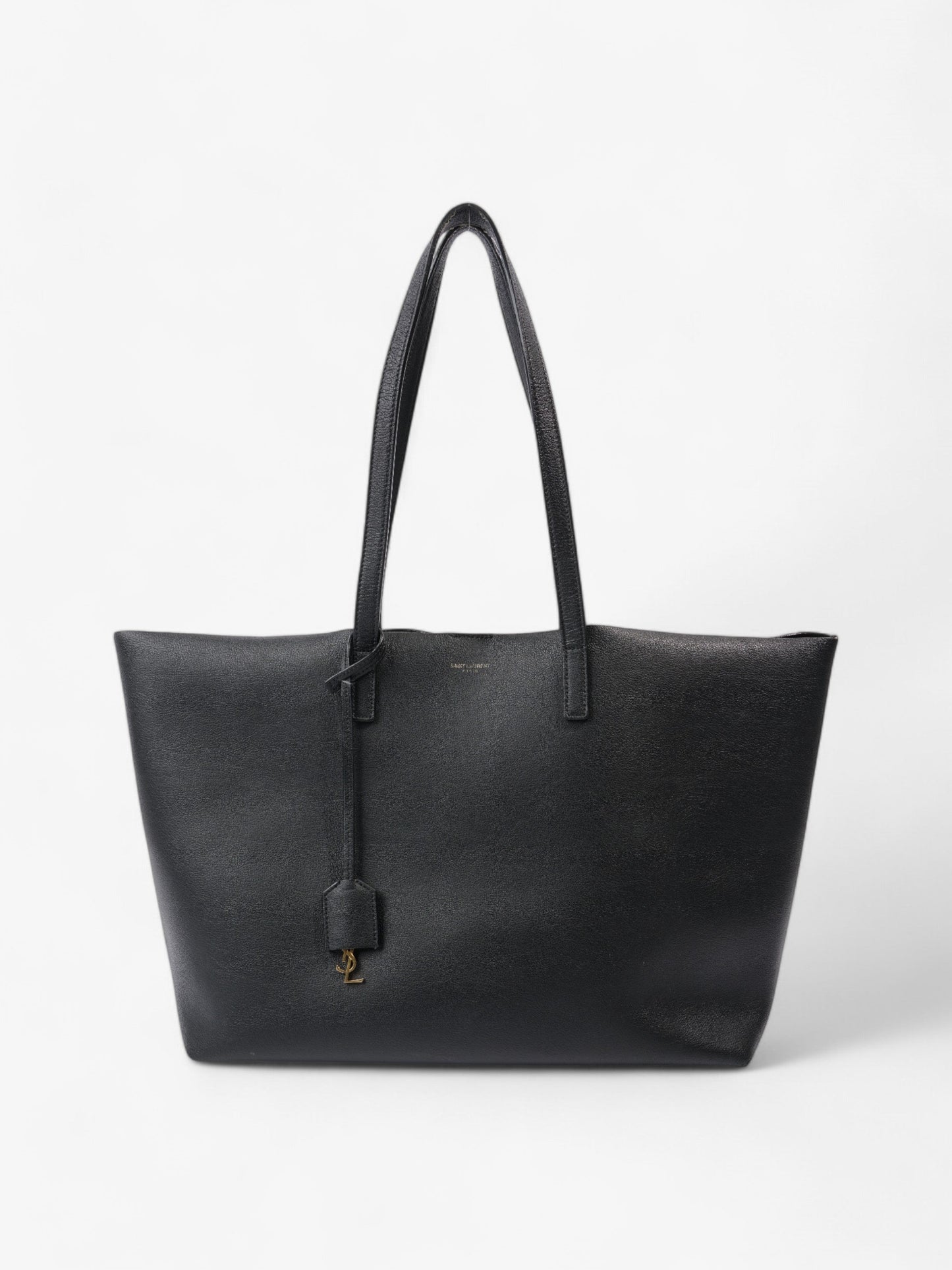 YSL Saint Laurent Shopper Tote Leather Black Tote Bag