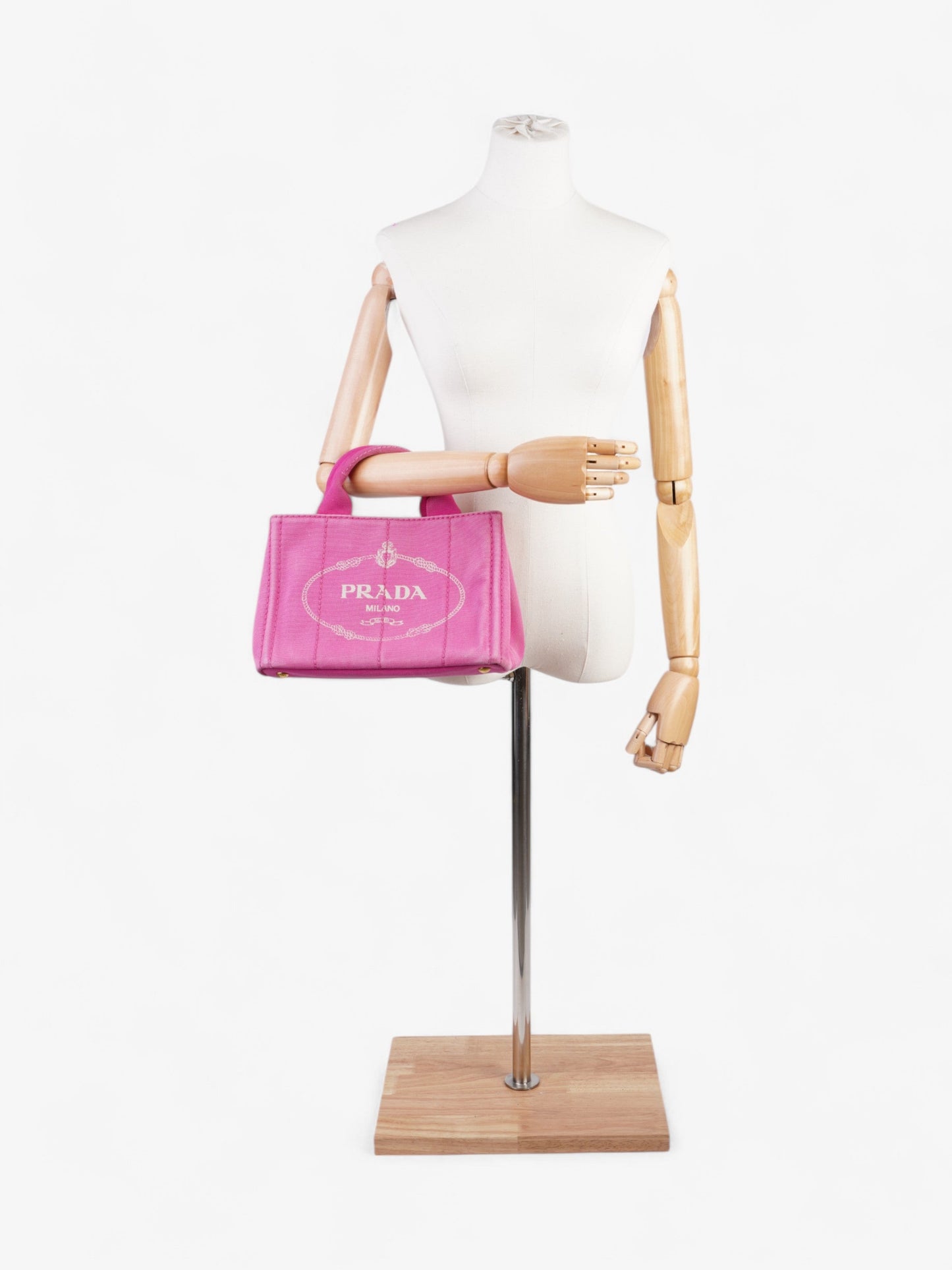 Prada Canapa Tote Cotton Pink Tote Bag