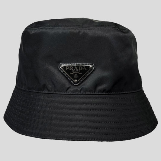 Prada Bag Milano Re- Double Hat - L Nylon Logo Bucket Bucket Bag