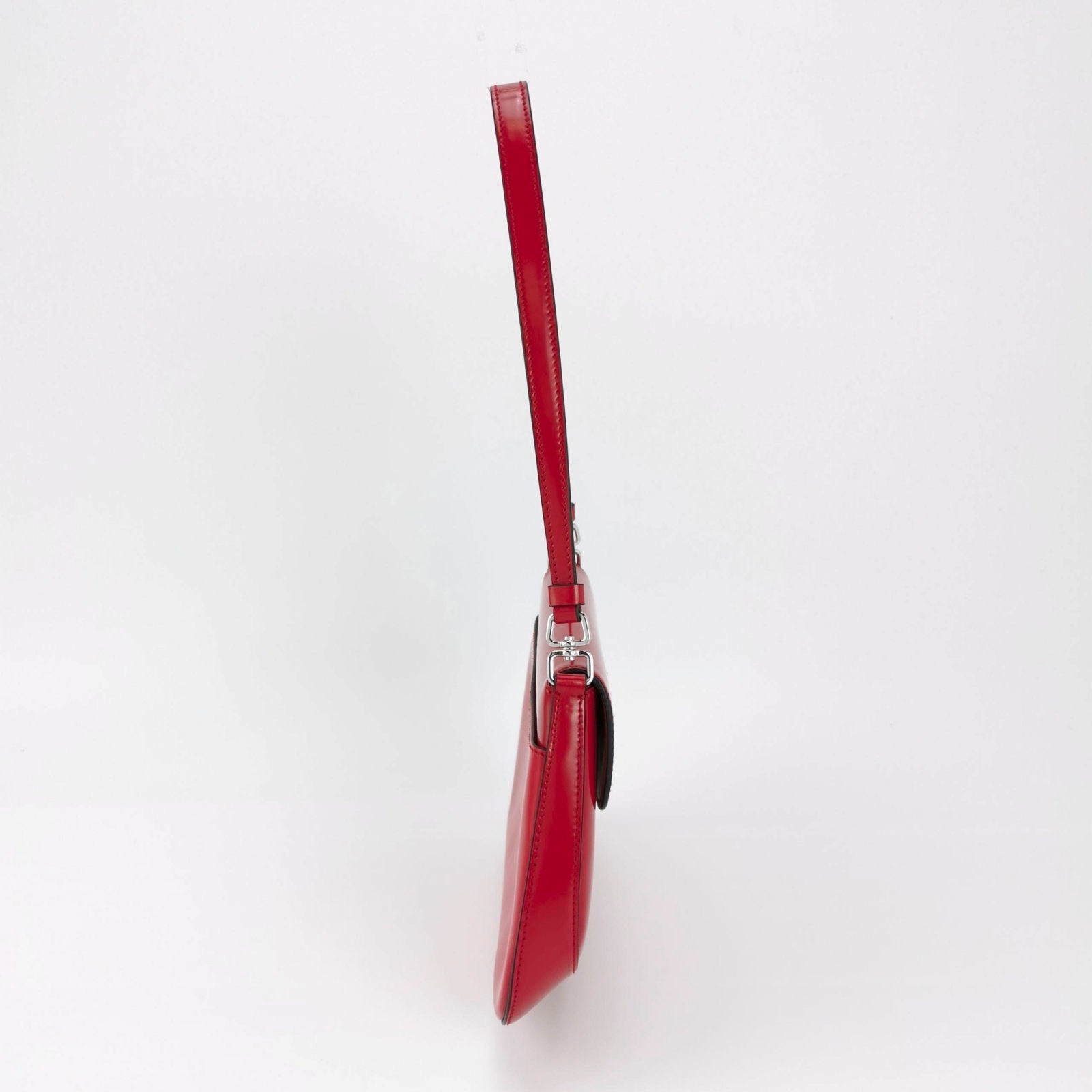 Prada Cleo Flap Shoulder Bag Leather Red