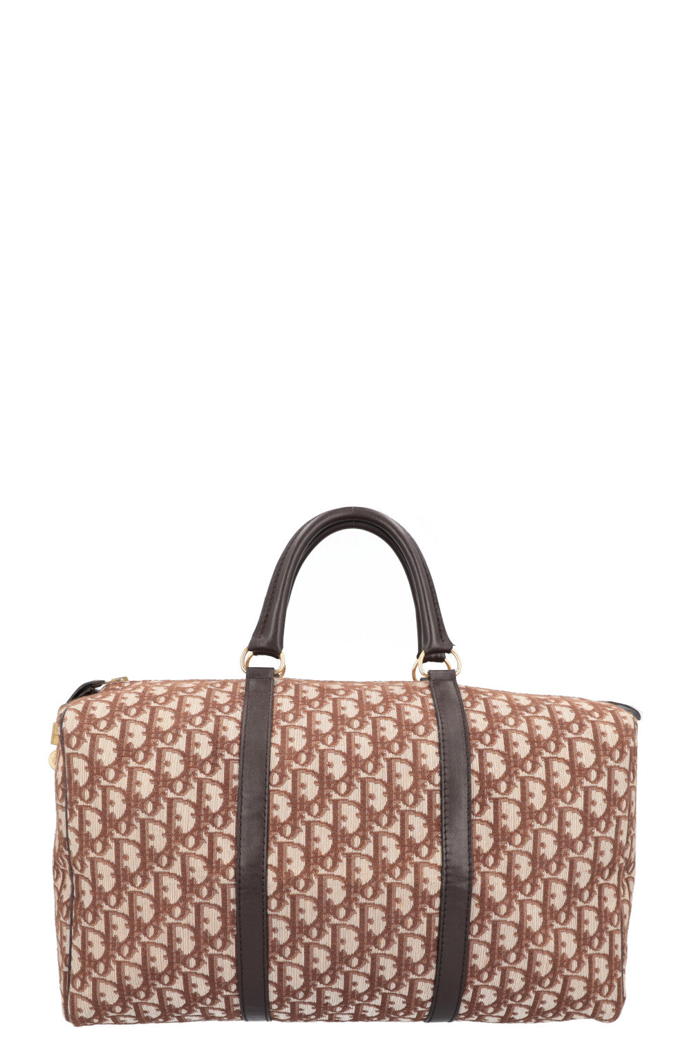 Dior Boston Bag Oblique Brown Handbag