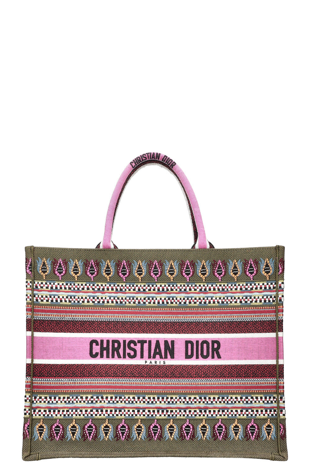 Dior Tote Bag Book Tote Green Purple Large