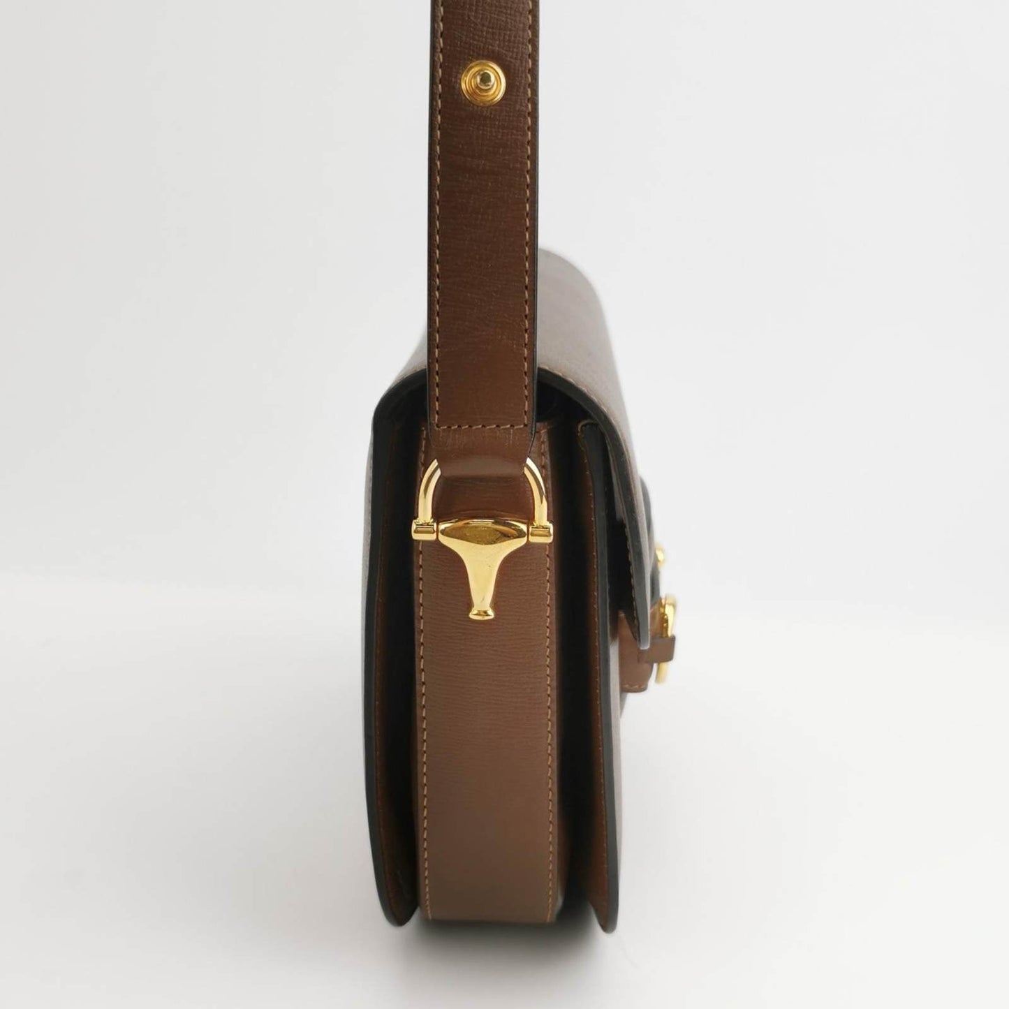 Gucci Horsebit Caramel Leather Brown Small Shoulder Bag Leather 1