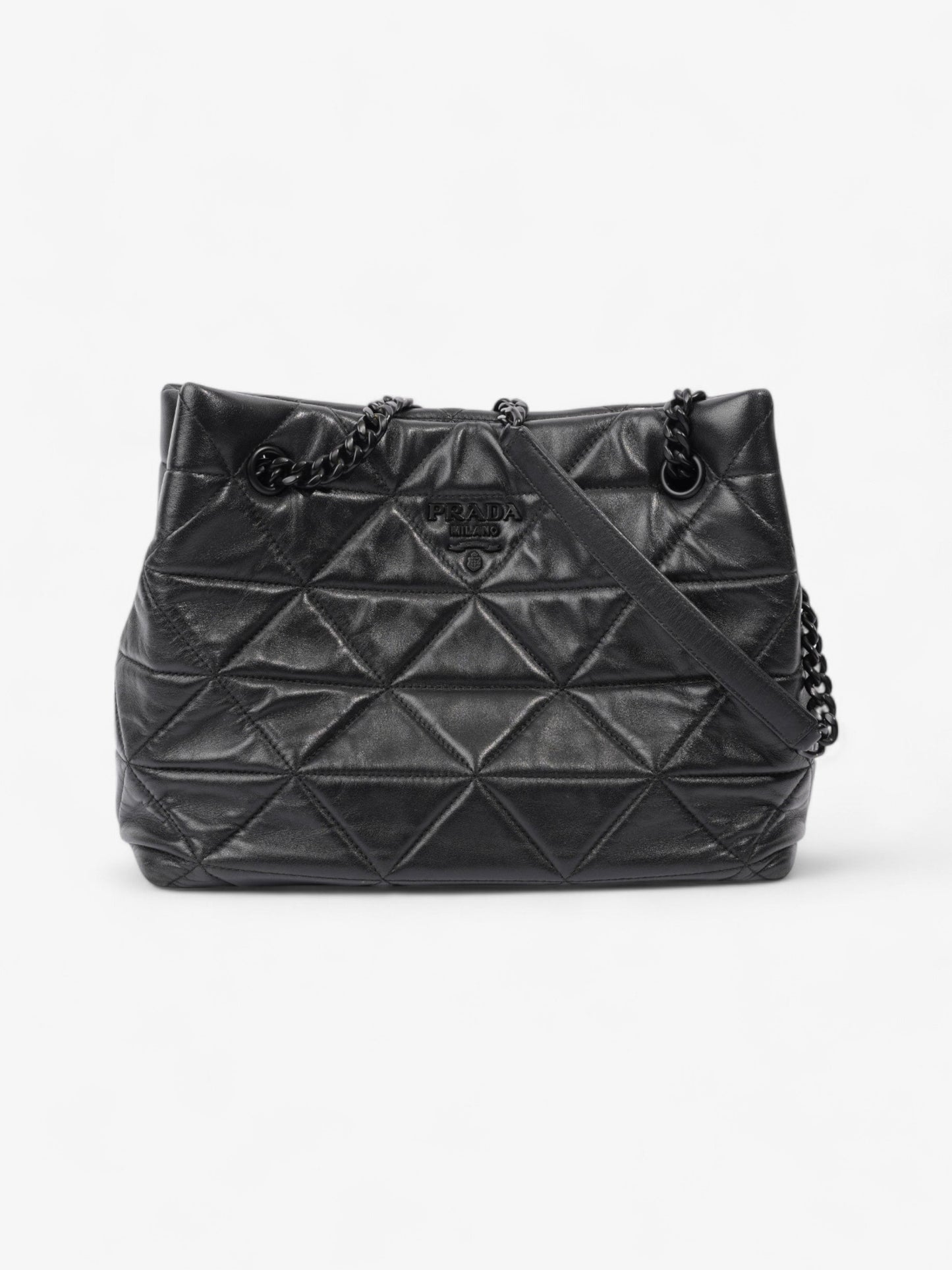 Prada Spectrum Tote Nappa Leather Black Tote Bag