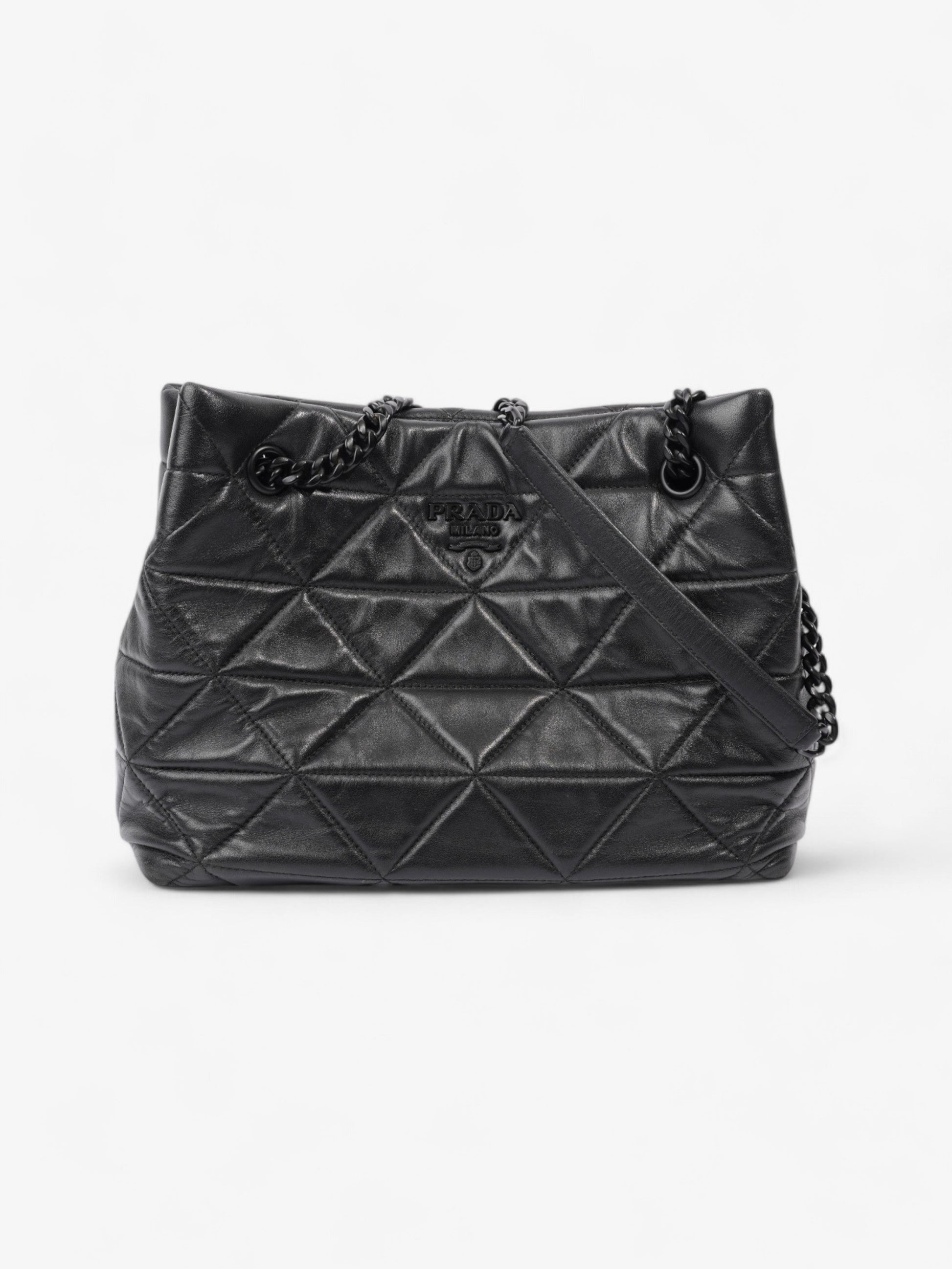 Prada Spectrum Tote Nappa Leather Black Tote Bag