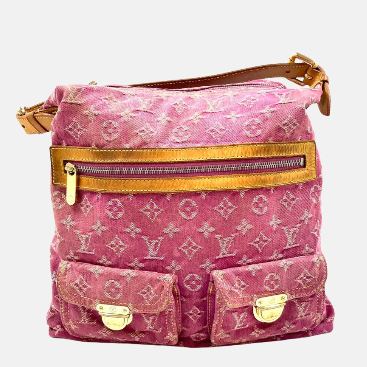 Louis Vuitton Denim Baggy GM Monogram Pink Shoulder Bag