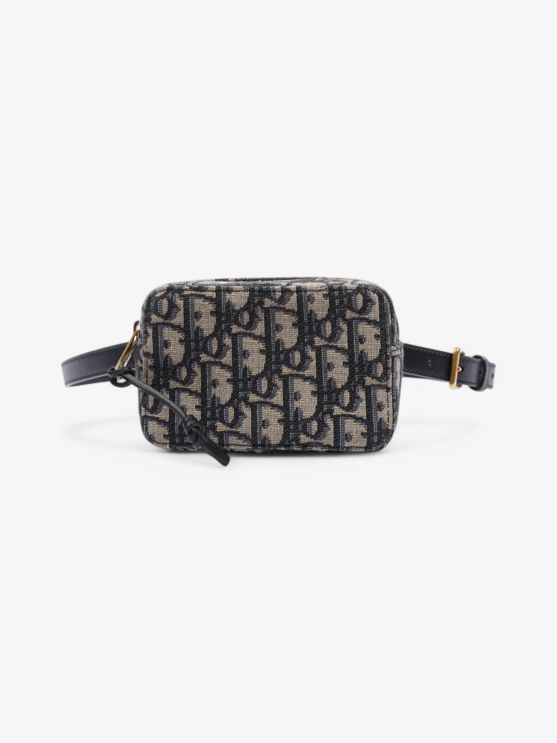 Dior Christian Trotter Belt Bag Oblique Canvas Blue Mini