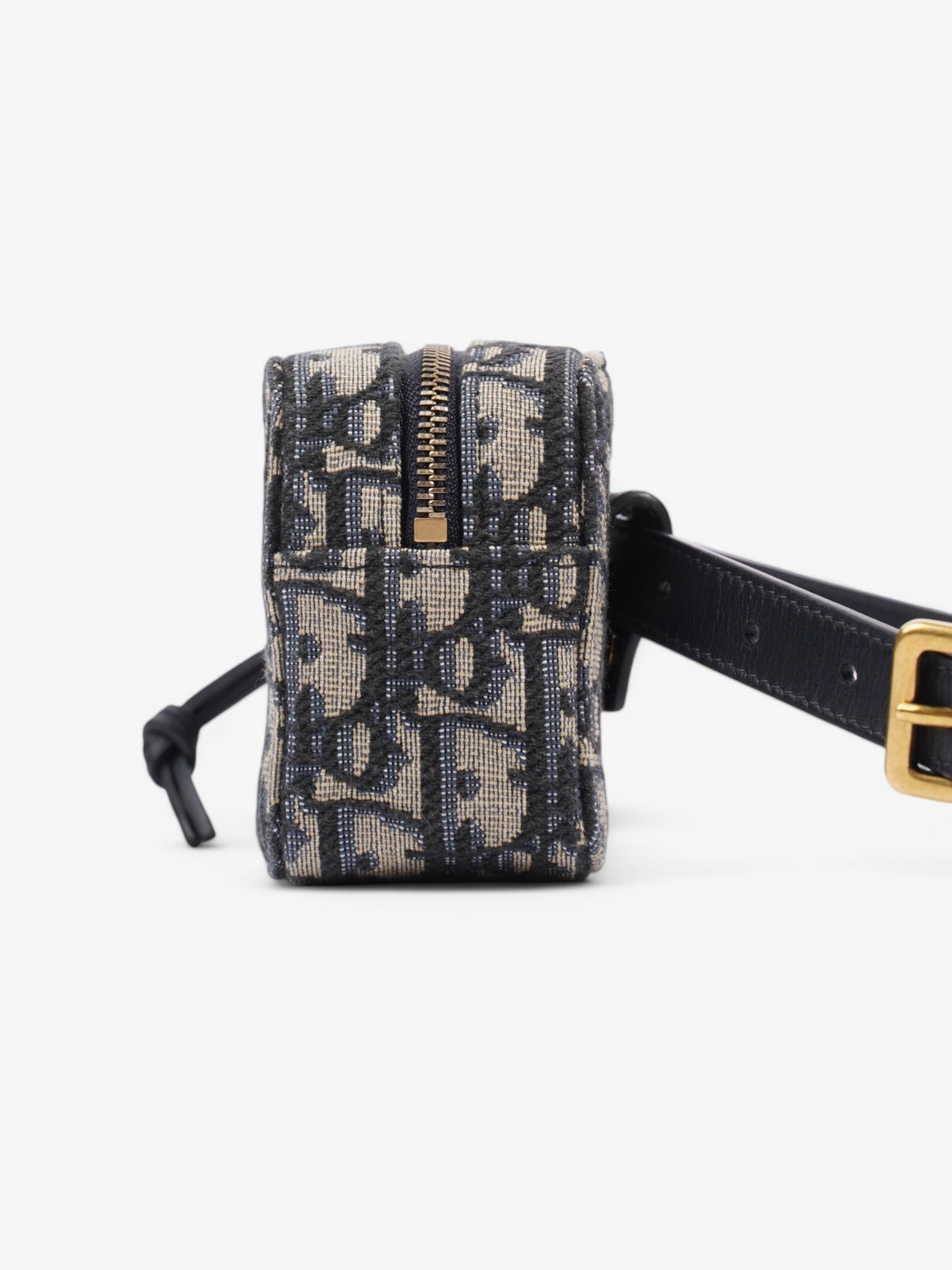 Dior Christian Trotter Belt Bag Oblique Canvas Blue Mini