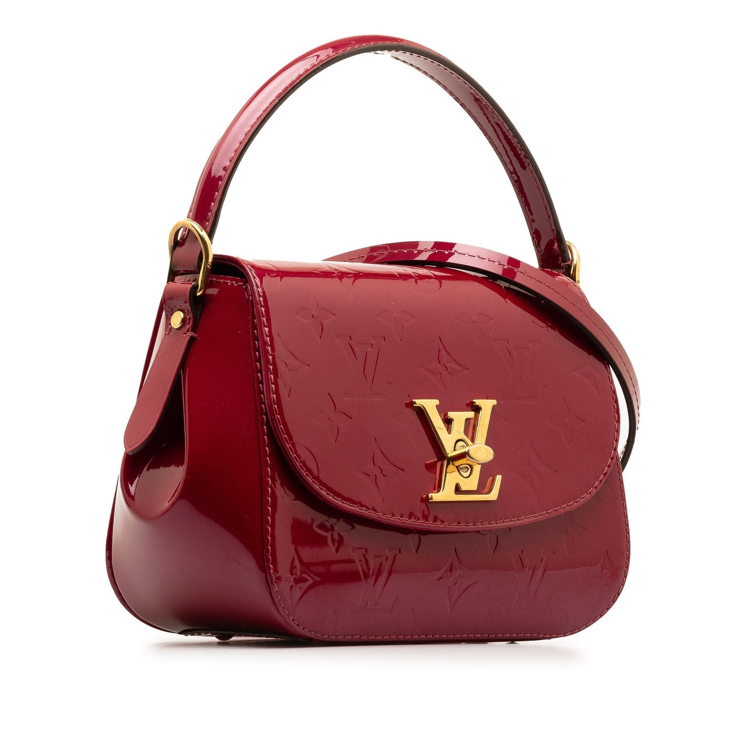 Red Louis Vuitton Monogram Vernis Pasadena Satchel