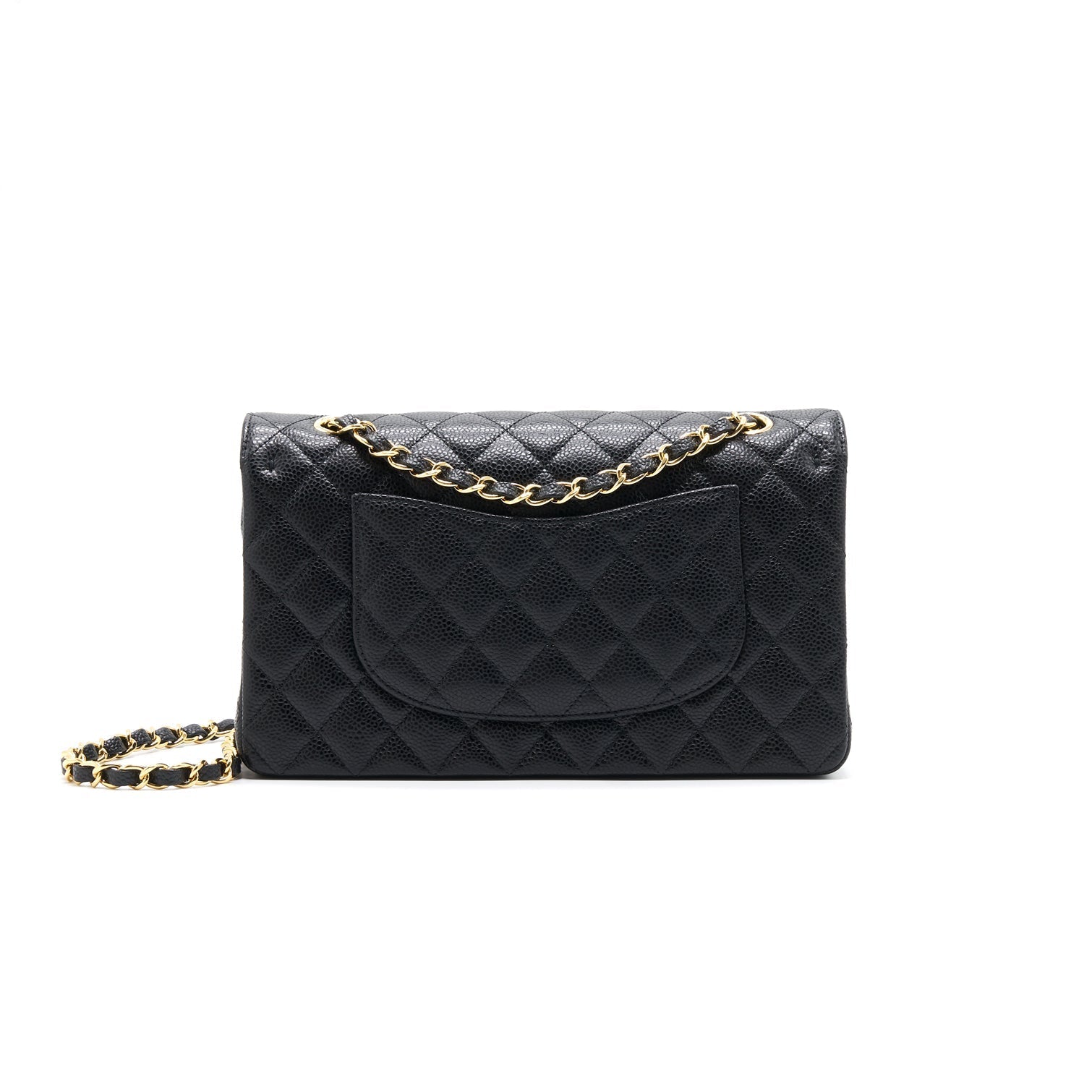 Chanel Medium 25cm Classical Double Flap Caviar Black GHW