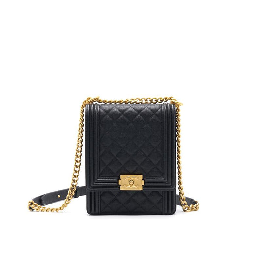 Chanel Grained Calfskin Boy Chanel Handbag