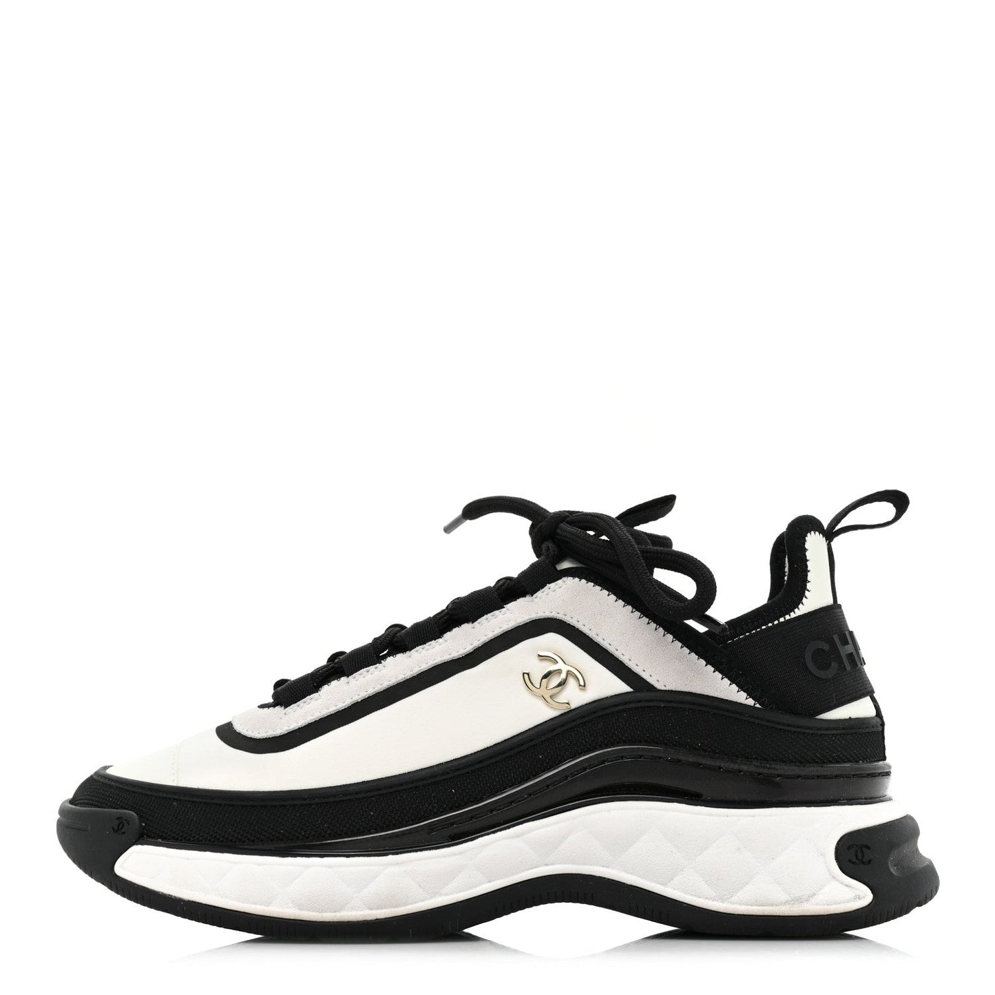 Chanel Suede Calfskin Mixed Fibers CC Sneakers for Women