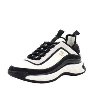 Chanel Suede Calfskin Mixed Fibers CC Sneakers for Women